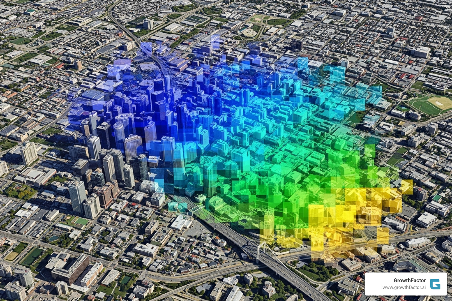 map overlay with demographic data - site selection and analysis