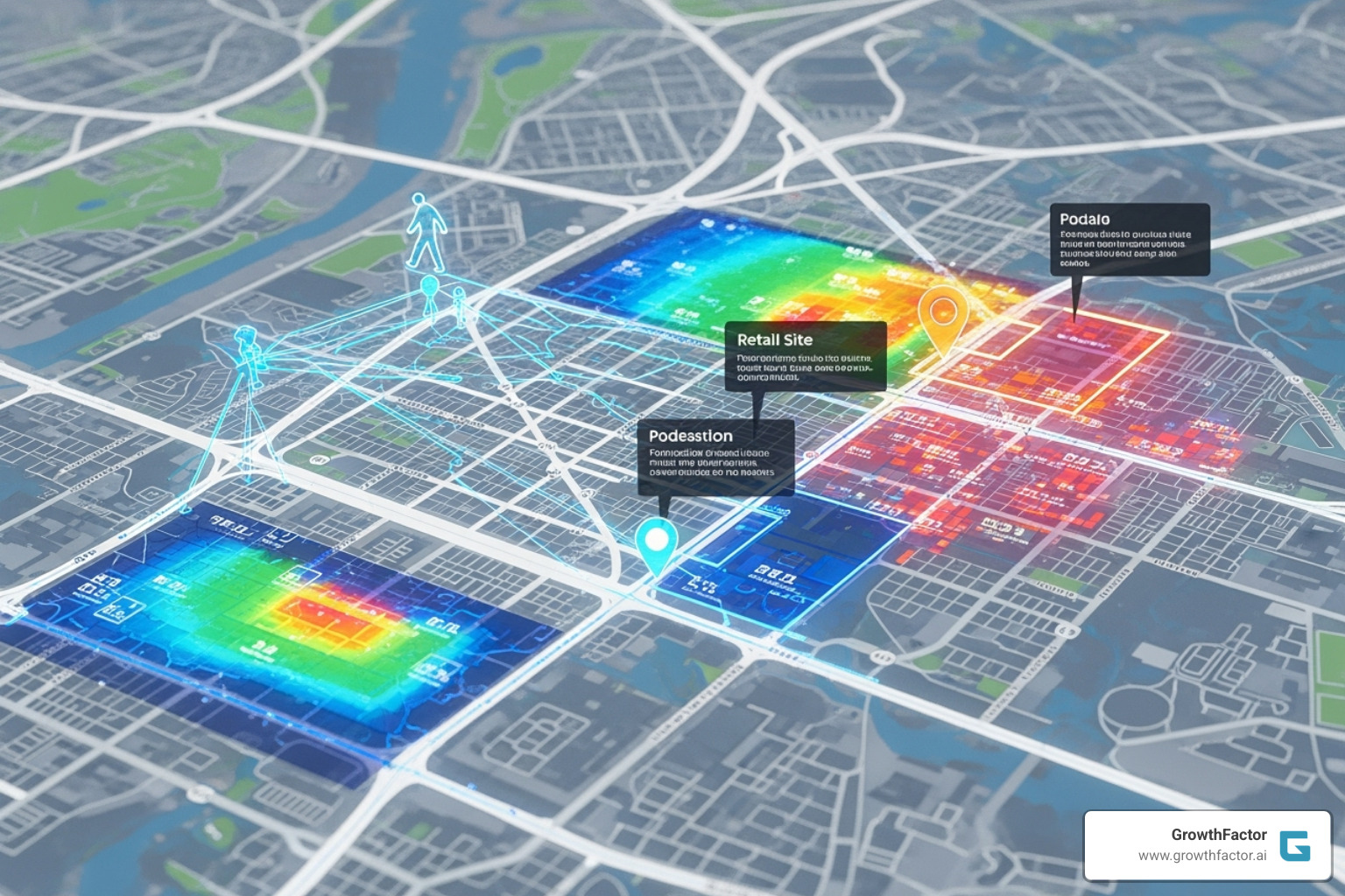 map showing ideal site locations with data overlays - Foot traffic analysis? map showing ideal site locations with data overlays - Foot traffic analysis?