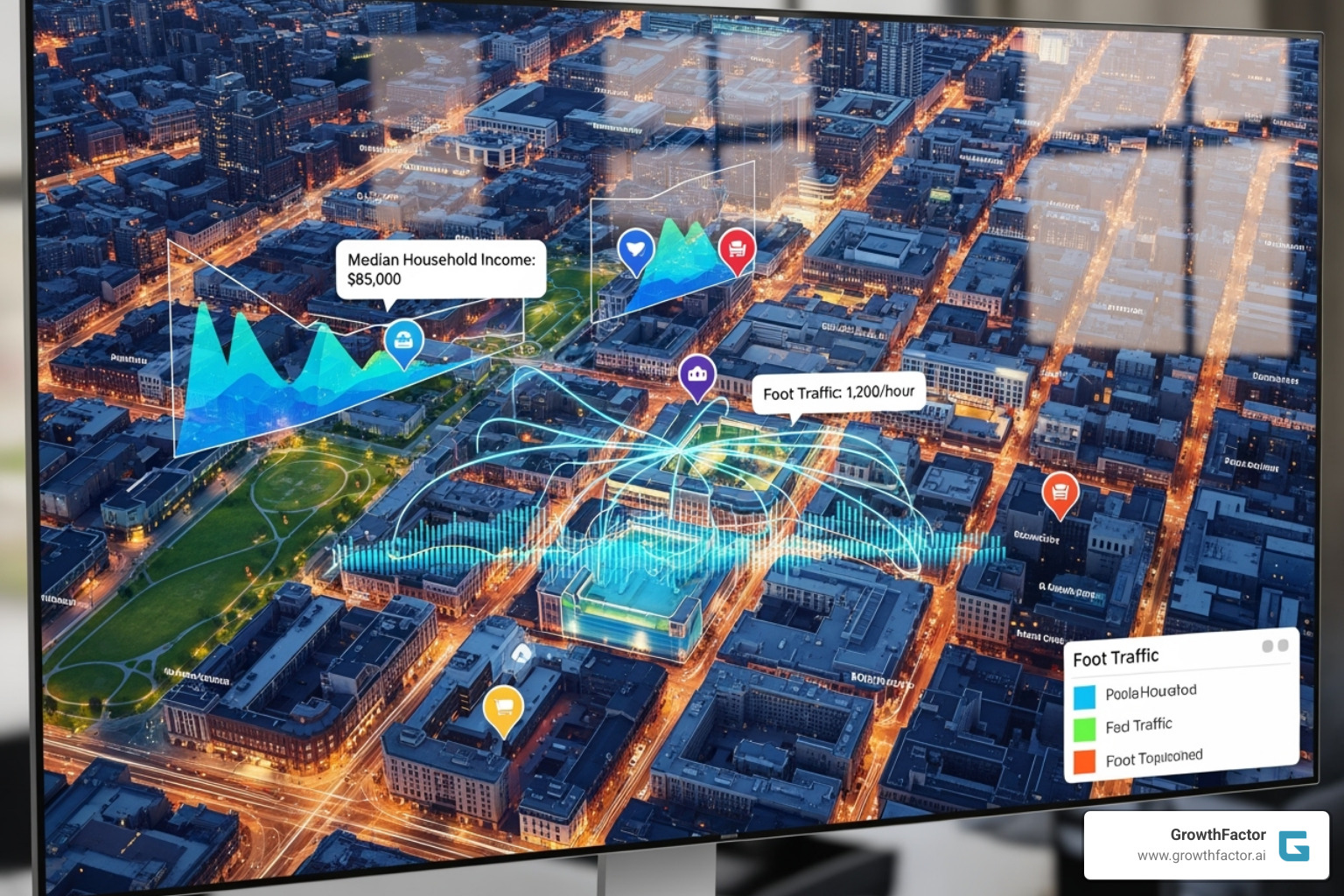Map with data overlays for site selection - commercial real estate ai asset management software Map with data overlays for site selection - commercial real estate ai asset management software
