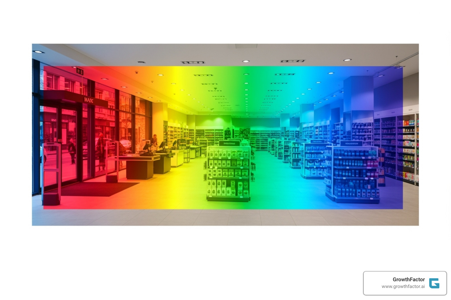 Retail store heatmap showing high-traffic zones - Retail foot traffic