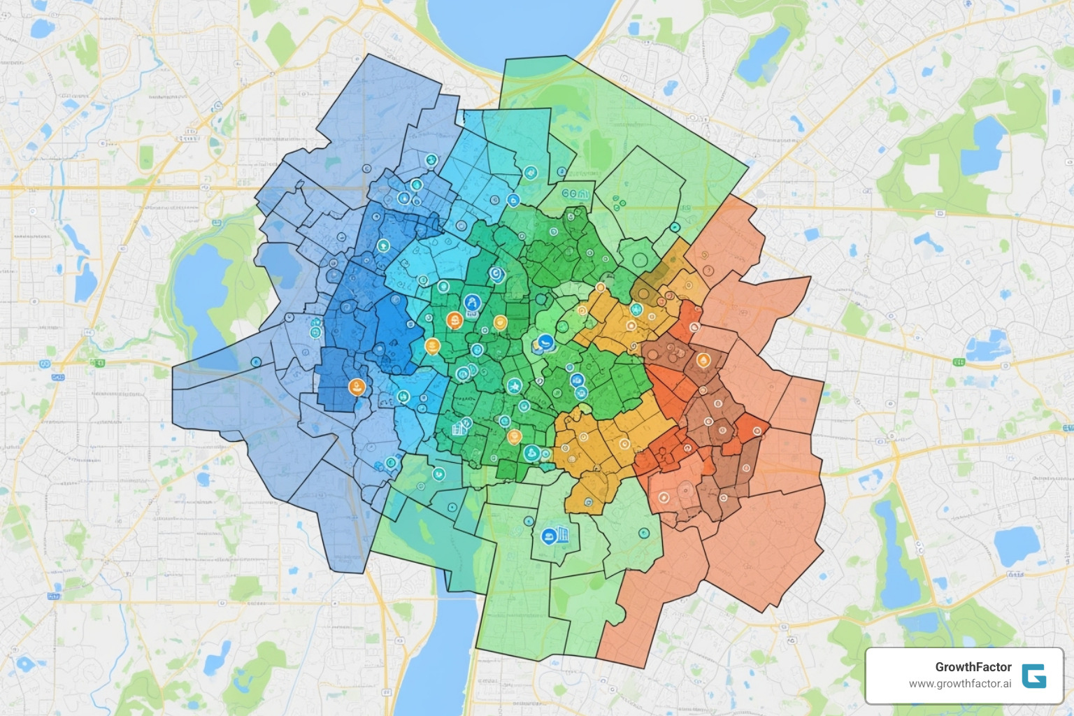 complex territory map with multiple layers - how to create a territory map in google maps