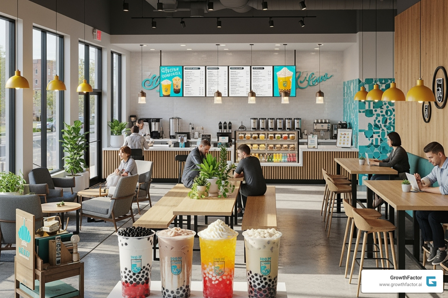 A Tapioca Express interior - boba tea franchise A Tapioca Express interior - boba tea franchise