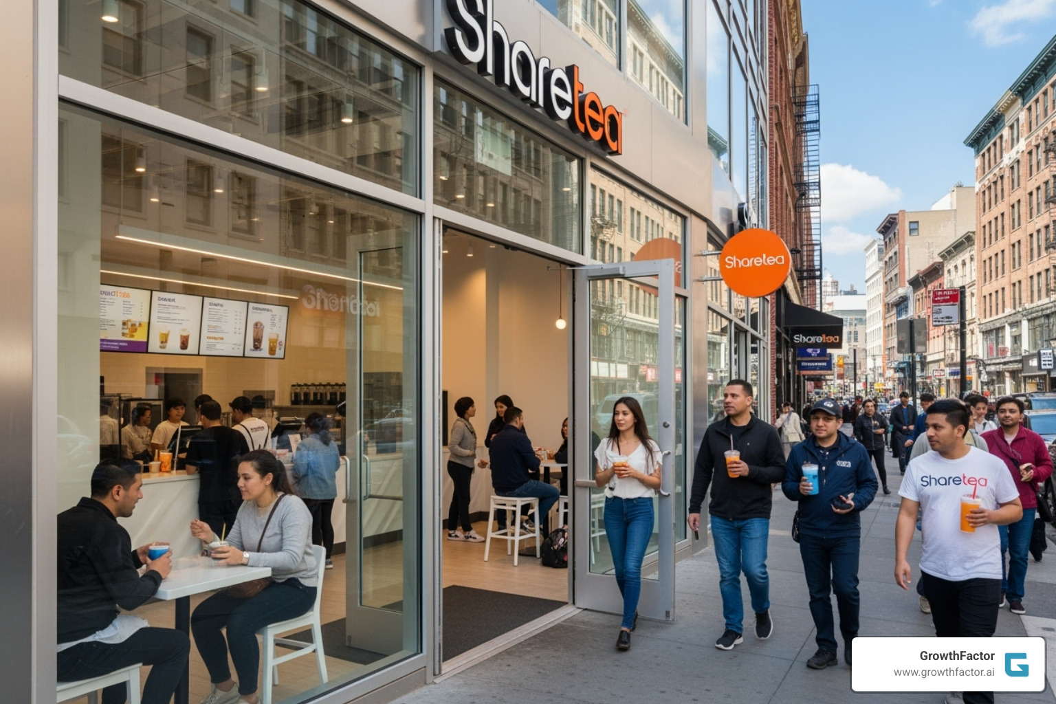A Sharetea storefront - boba tea franchise A Sharetea storefront - boba tea franchise