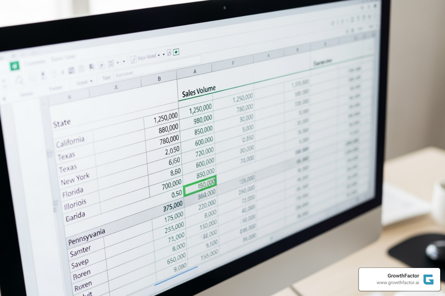 Excel table showing sales data by state - how to create a territory map in excel Excel table showing sales data by state - how to create a territory map in excel