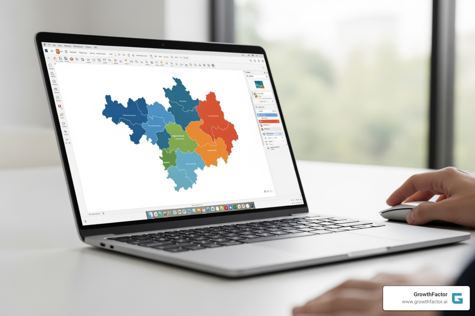 Format Data Series pane for a PowerPoint map, showing options for fill, border, and series color adjustments - how to create a territory map in powerpoint