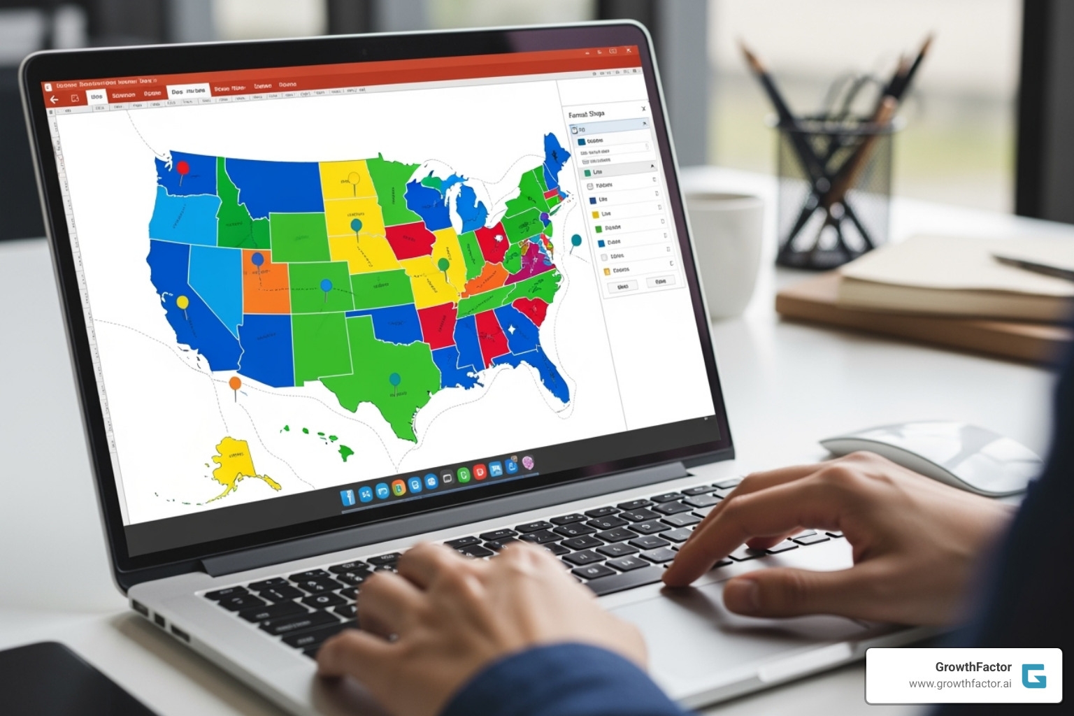 PowerPoint Insert Chart dialog box with the Map option highlighted - how to create a territory map in powerpoint