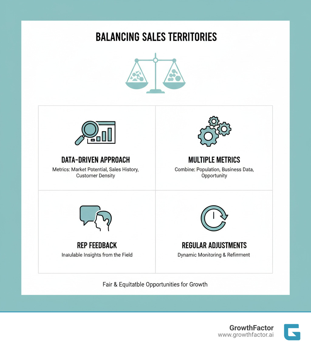 infographic about balancing territories - territory mapping infographic infographic about balancing territories - territory mapping infographic