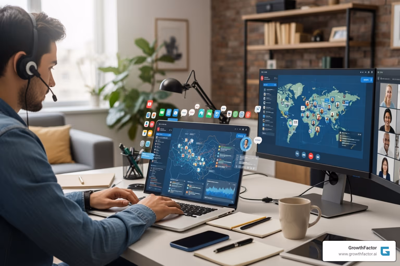 complex territory map being balanced by AI software - online territory manager