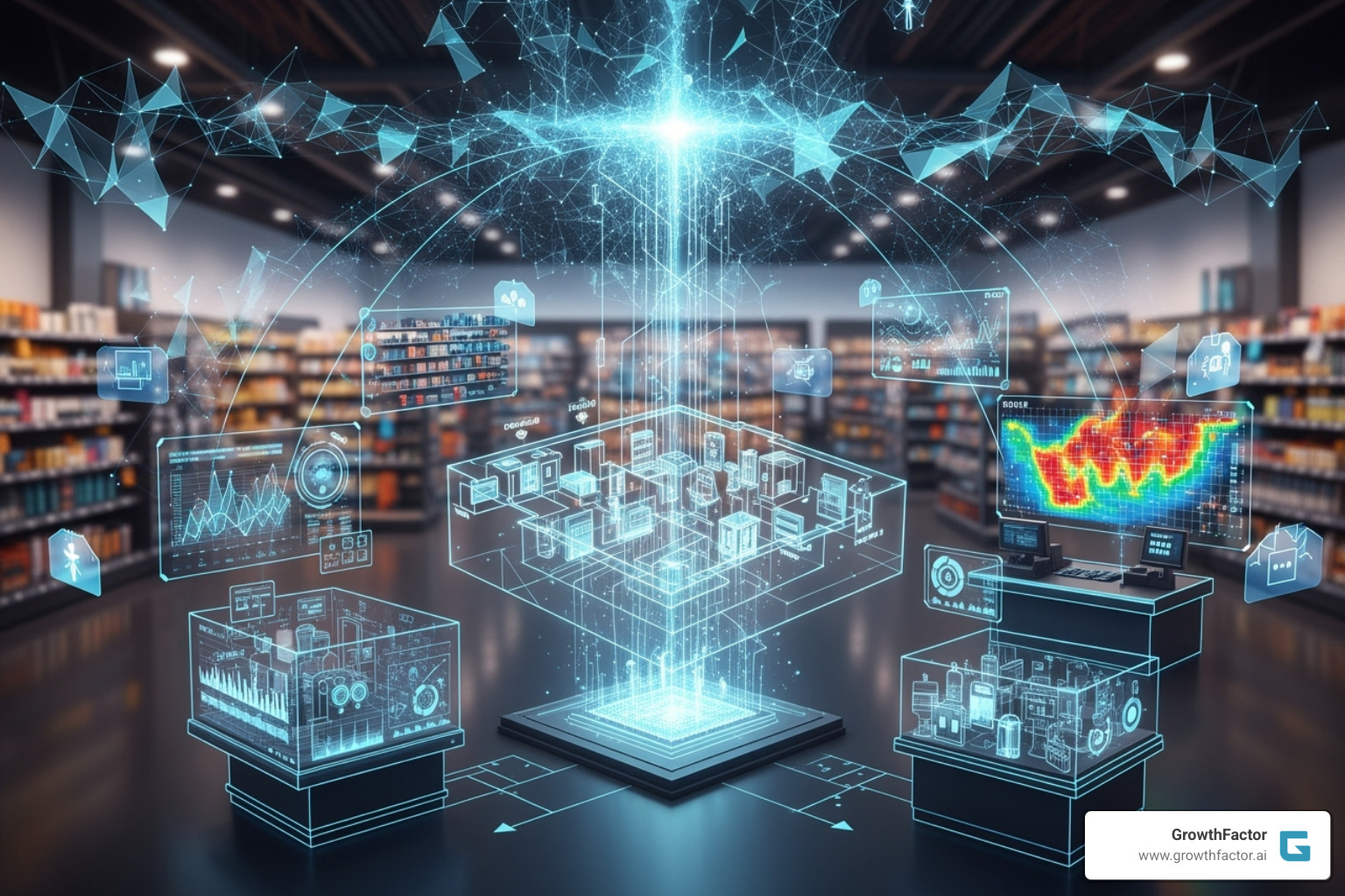 Dashboard displaying key retail KPIs like sales uplift and margin improvement — AI powered retail analytics