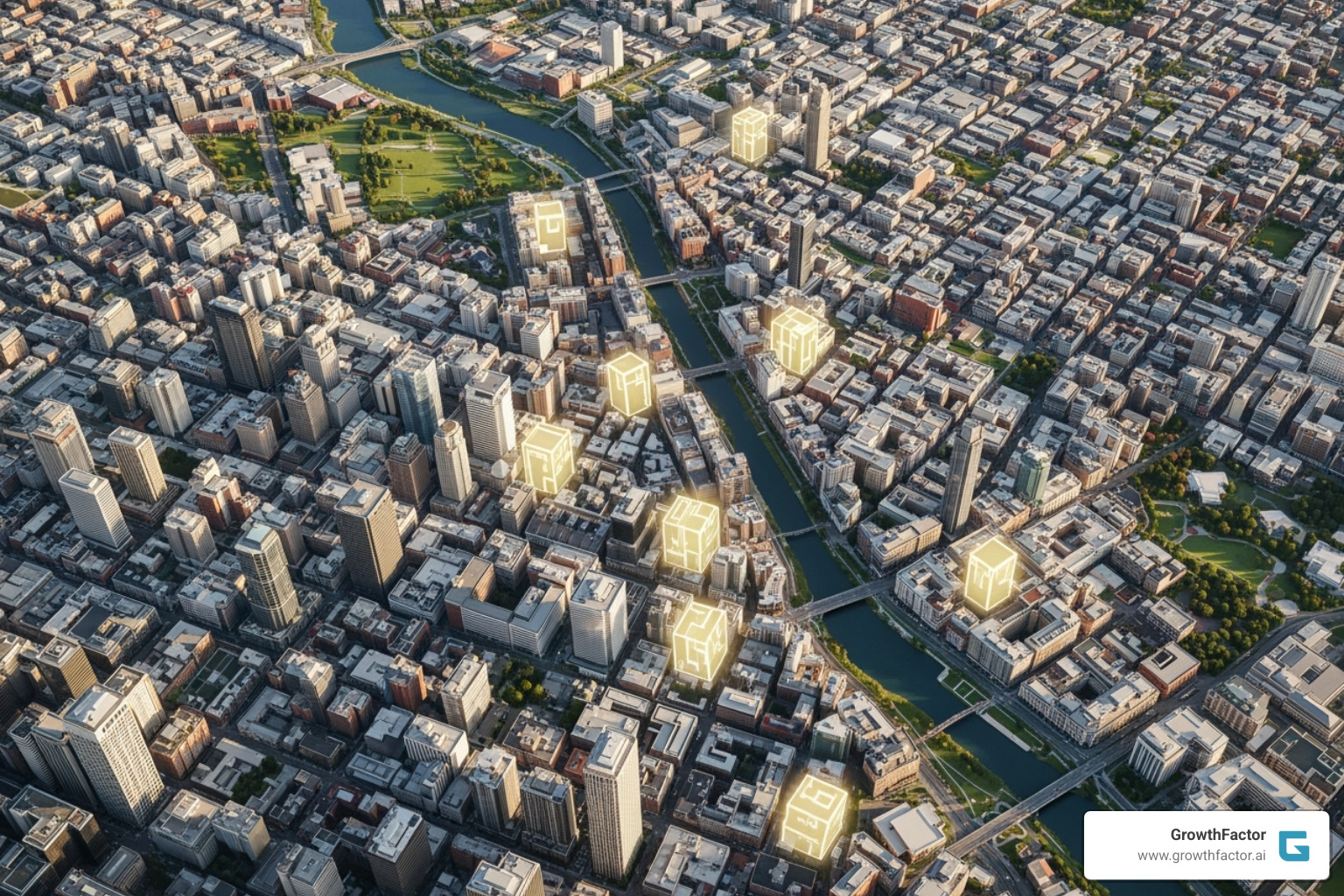 map with highlighted off-market opportunities - Commercial property data