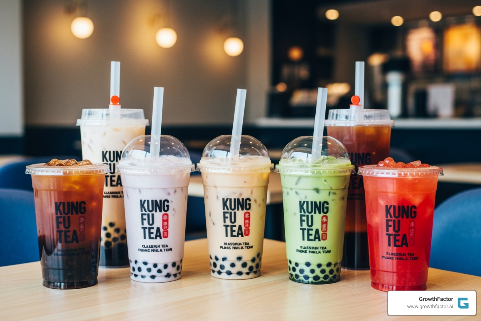Kung Fu Tea's signature drinks and branding - boba tea franchise