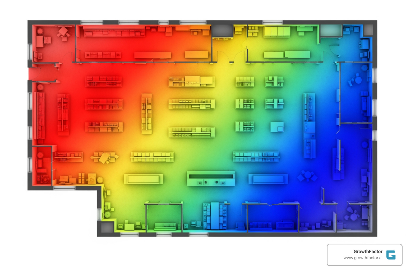 store layout heatmap - Retail Foot Traffic Data