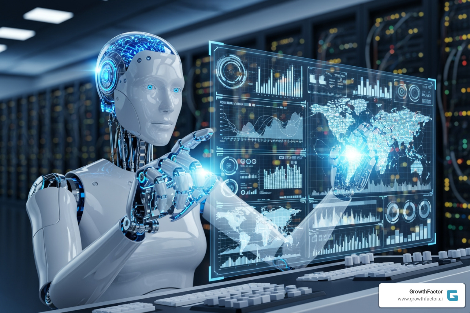 Dashboard showing real-time market data, predictive sales forecasts, and optimized site recommendations - AI driven decision making