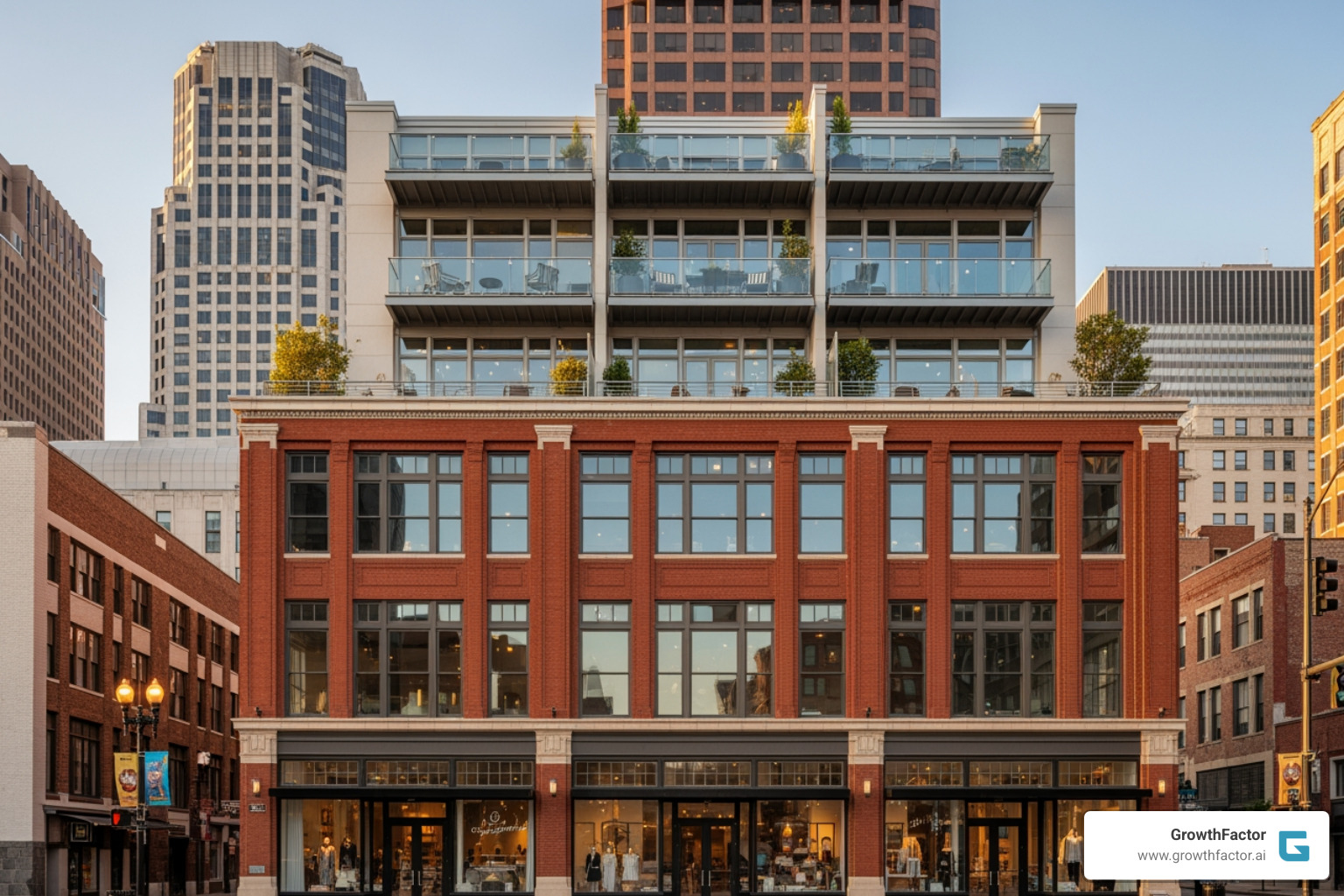 converted office building with residential balconies - real estate development trends converted office building with residential balconies - real estate development trends