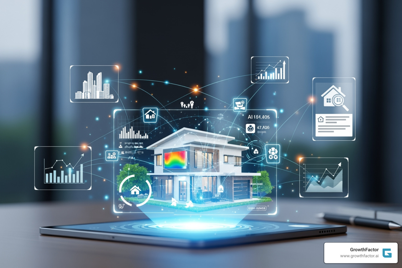 real estate website with AI chatbot window open - AI real estate tools