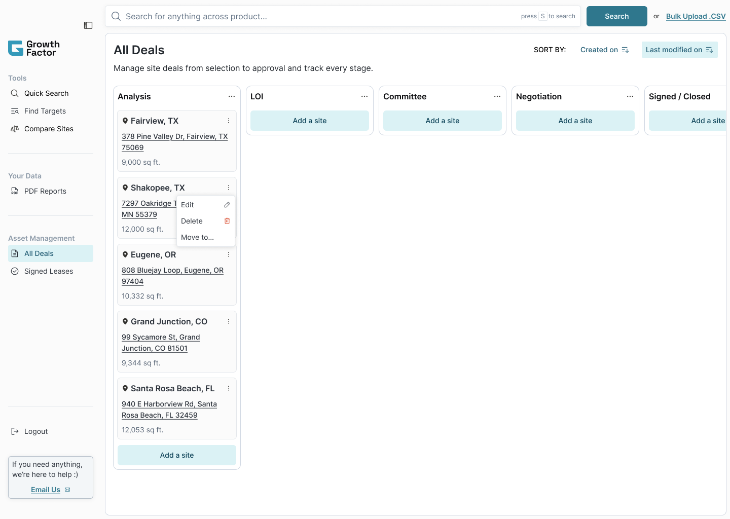 commercial real estate deal management dashboard - commercial real estate deal management software