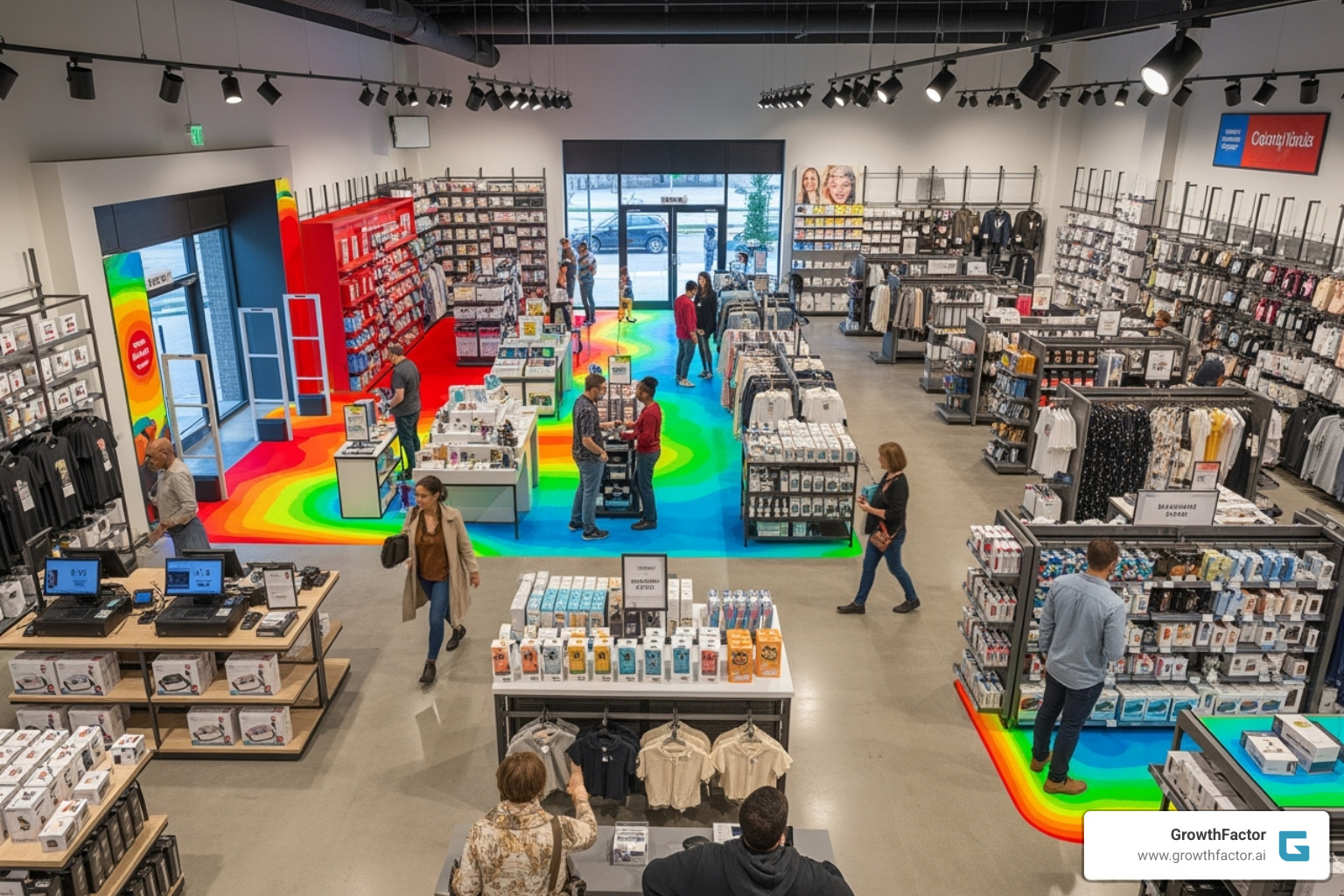 retail store heatmap - footfall traffic