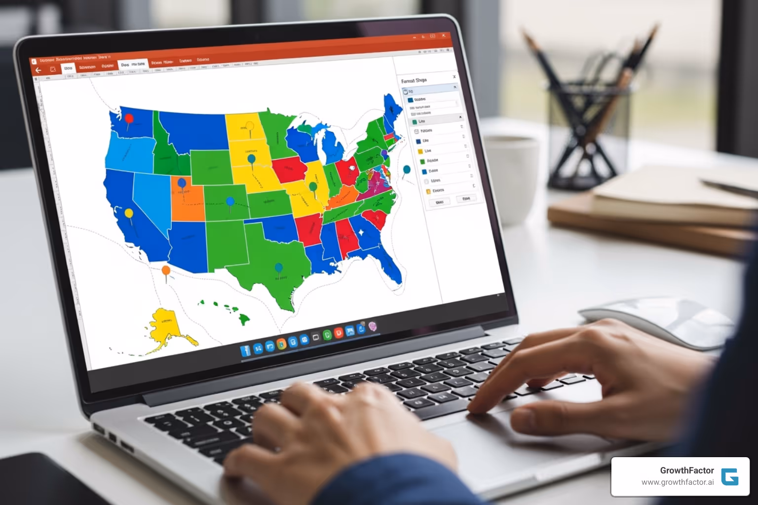 PowerPoint Insert Chart dialog box with the Map option highlighted - how to create a territory map in powerpoint