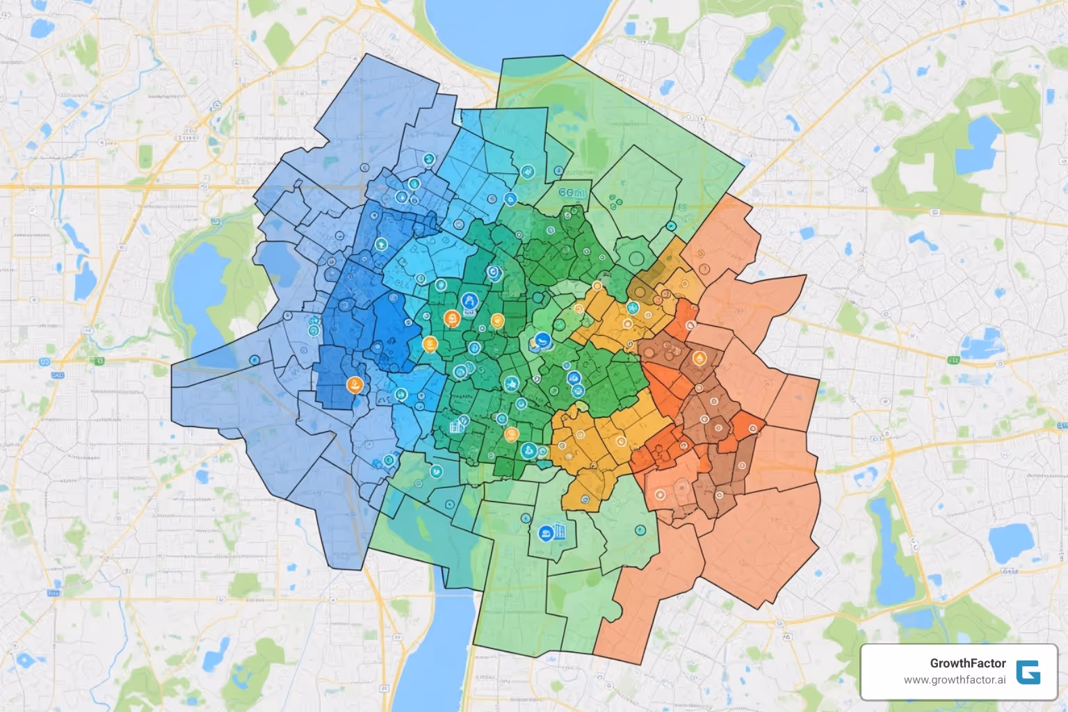 complex territory map with multiple layers - how to create a territory map in google maps