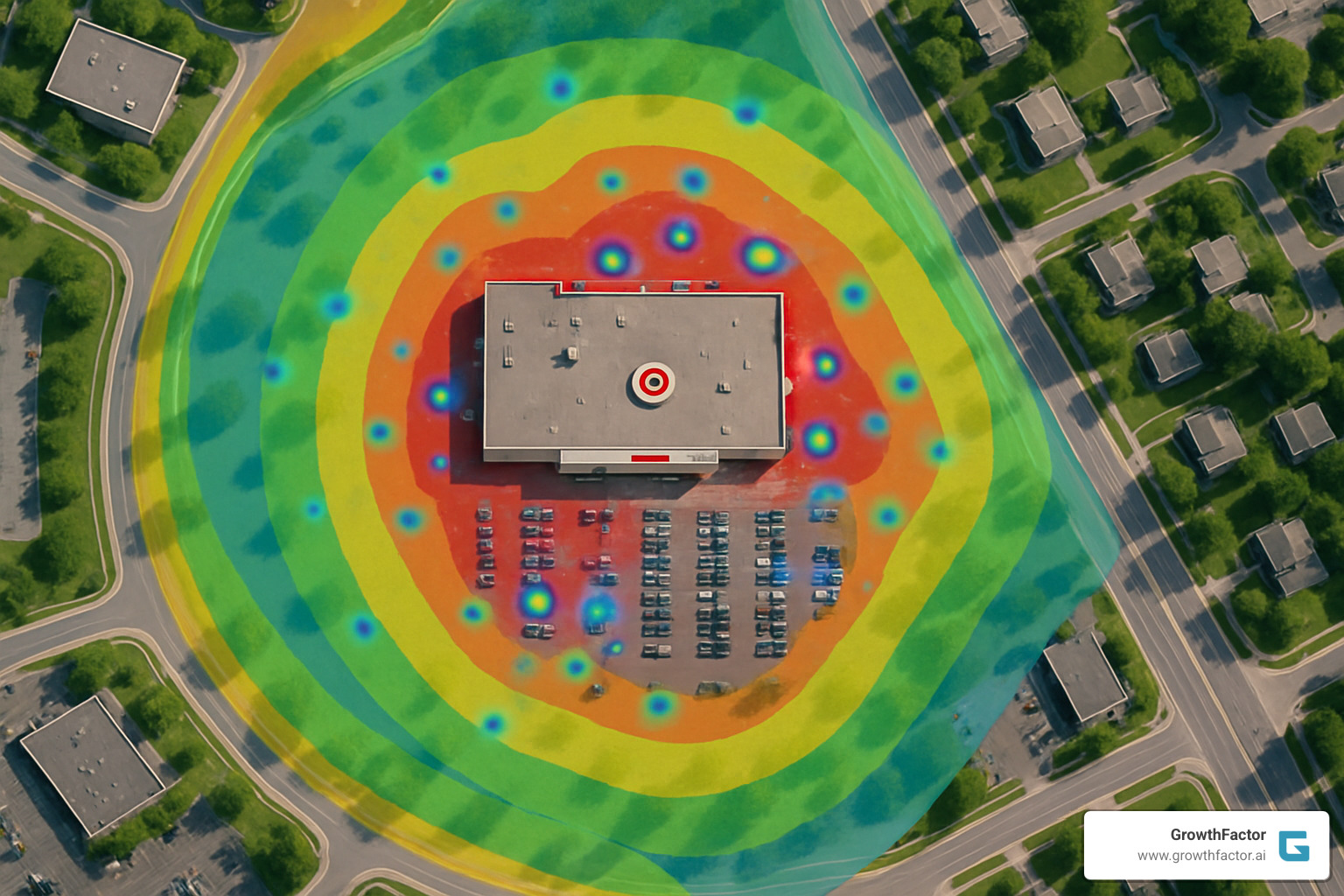 retail store with trade area analysis overlay - ai location intelligence