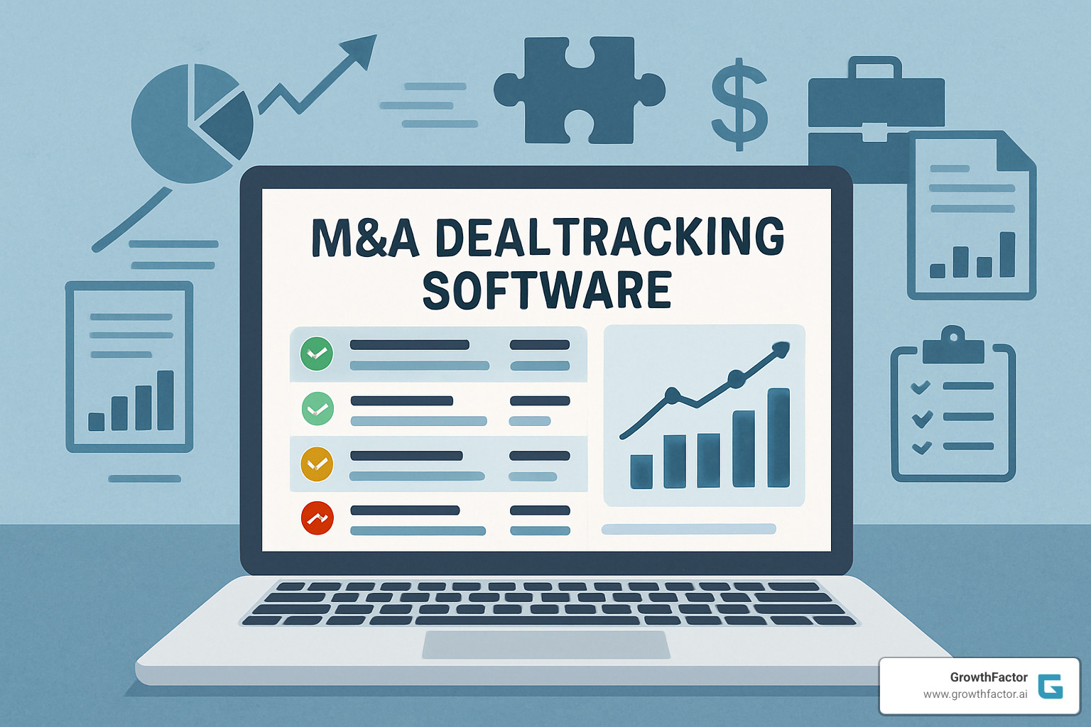 AI-powered deal analysis dashboard showing risk factors and opportunity scoring - m&a deal tracking software