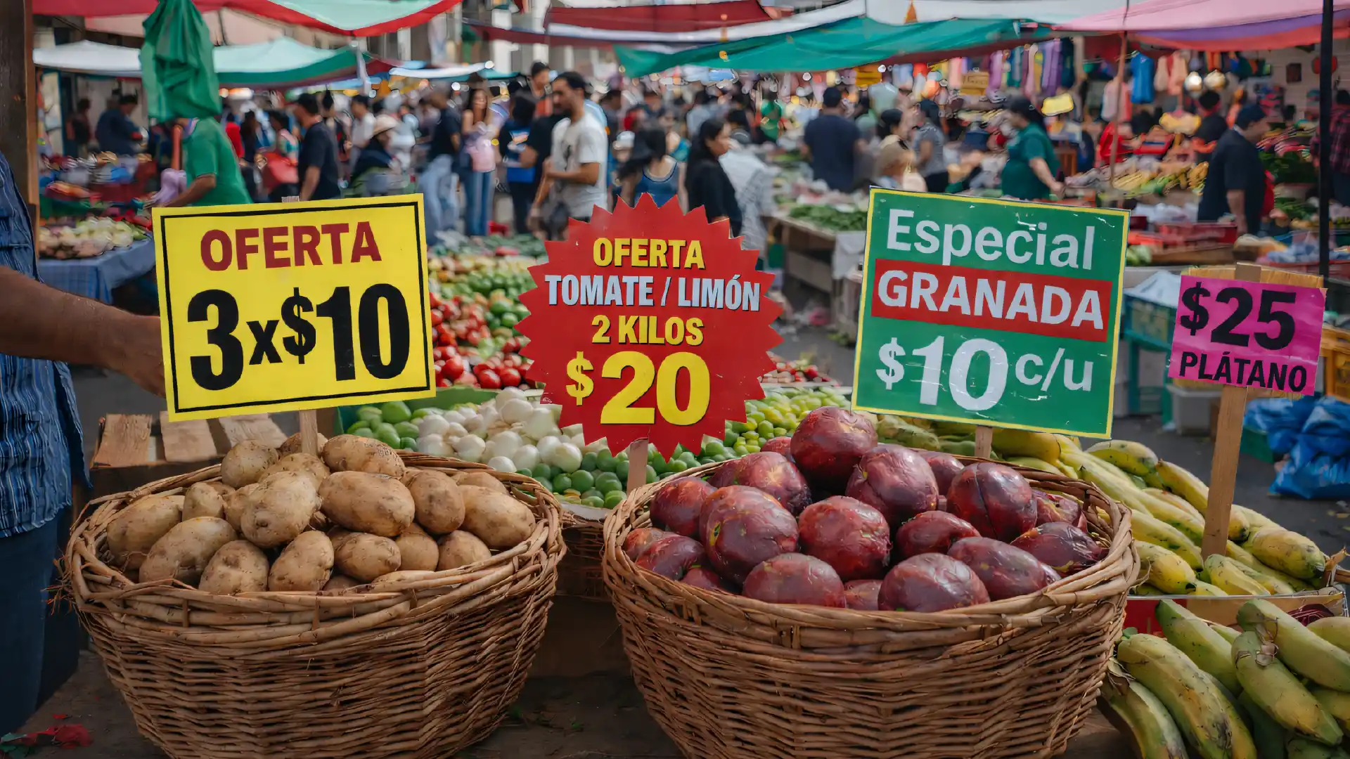 Foto de un tianguis en México.