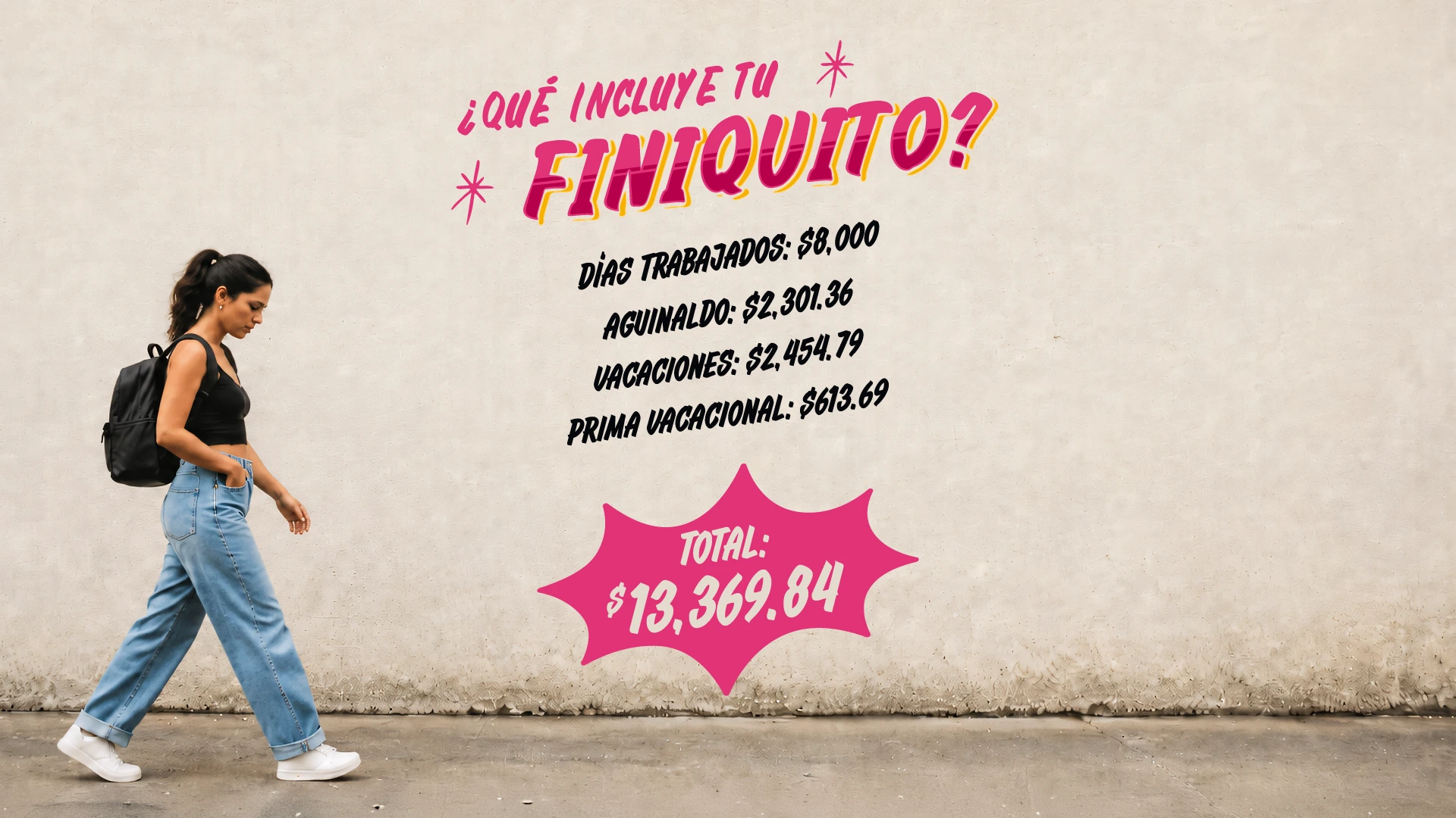 Imagen qué incluye tu finiquito.