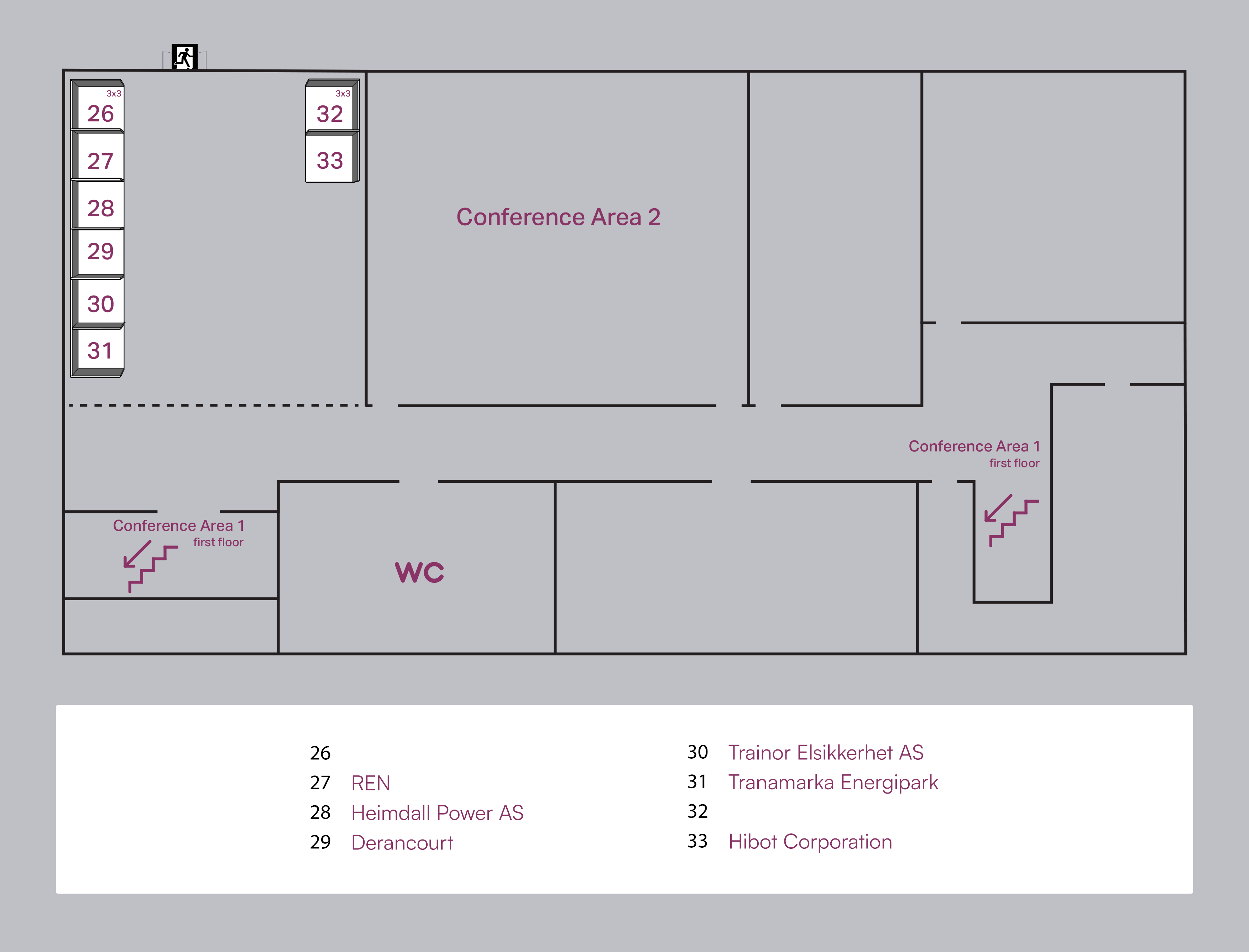 Second floor stand map