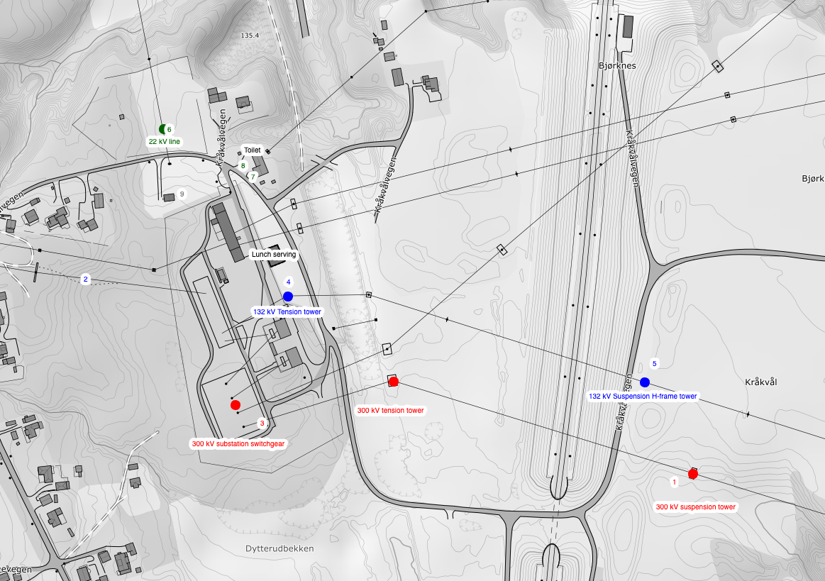 Overview map of demonstration