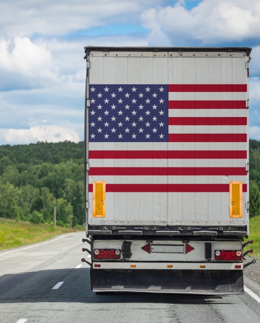 USA Flag Truck