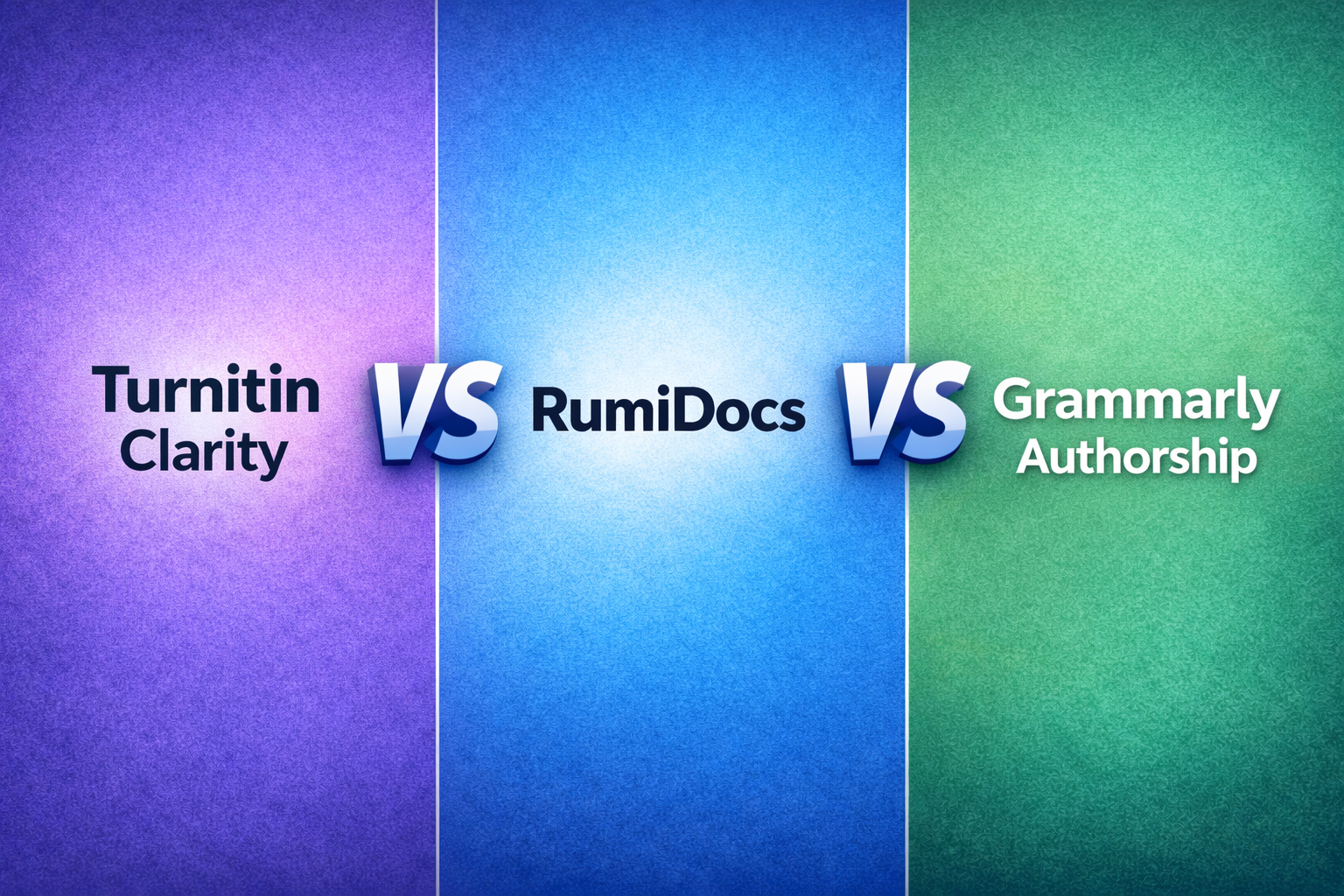 RumiDocs vs. Turnitin Clarity vs. Grammarly Authorship Compared