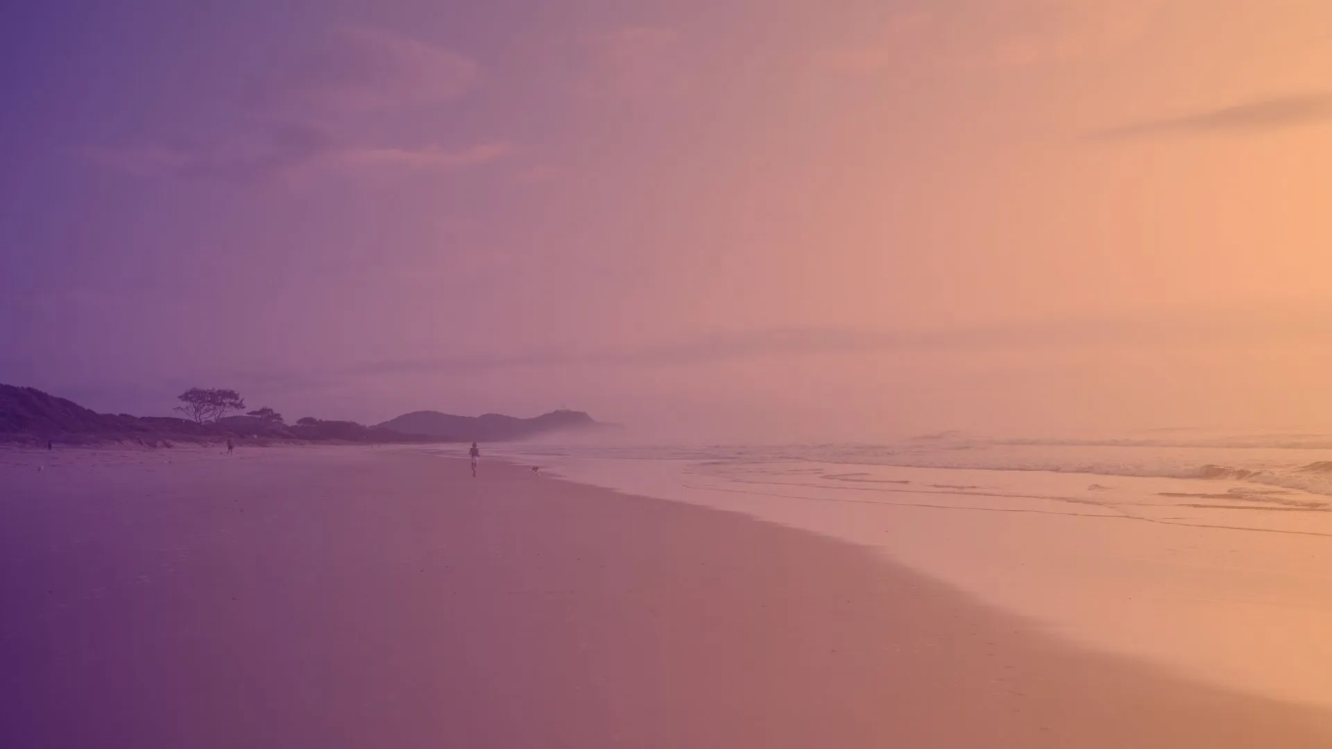 une plage avec un océan