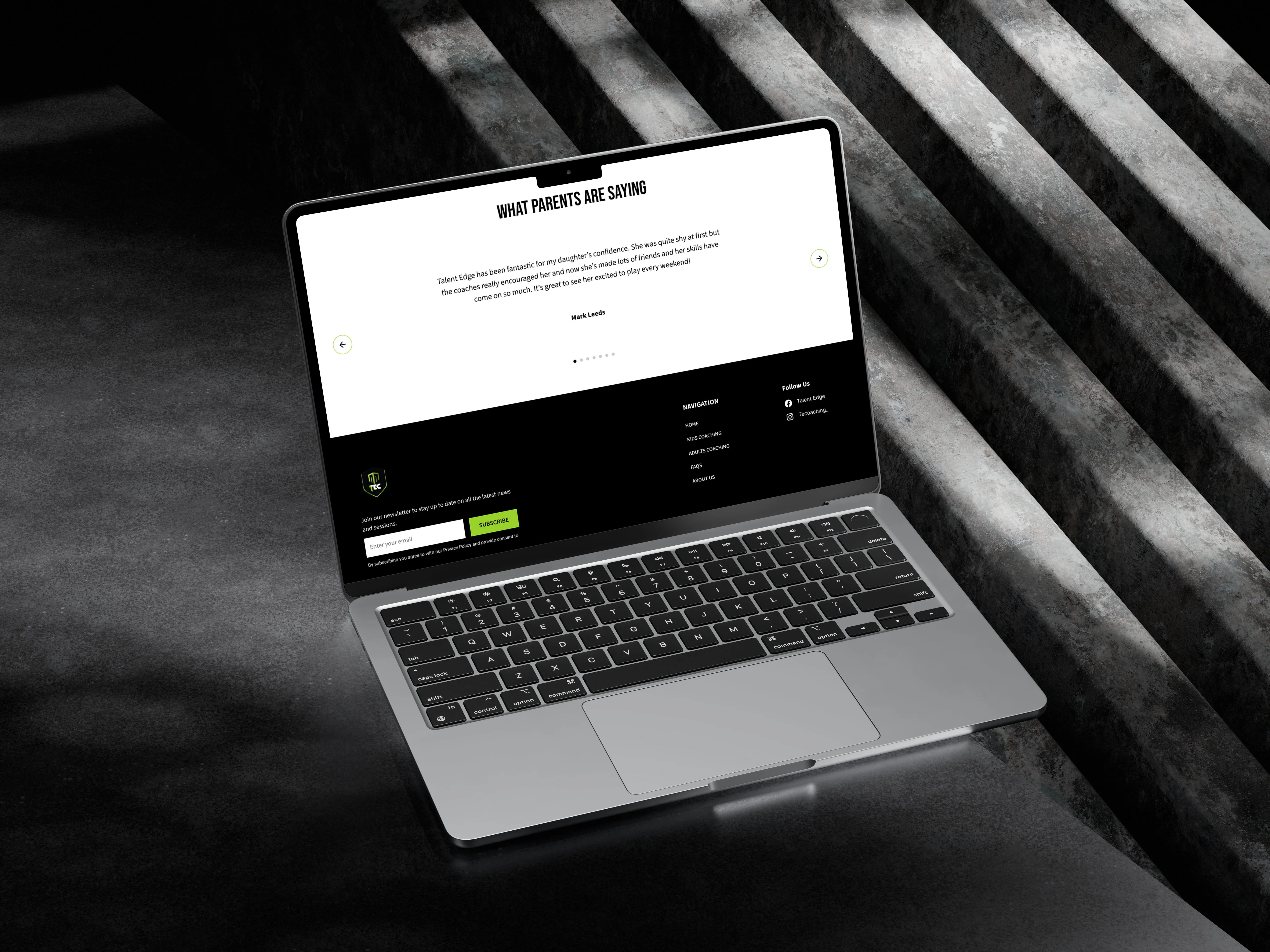 Talent Edge Coaching website designed by Chapter Two Studios