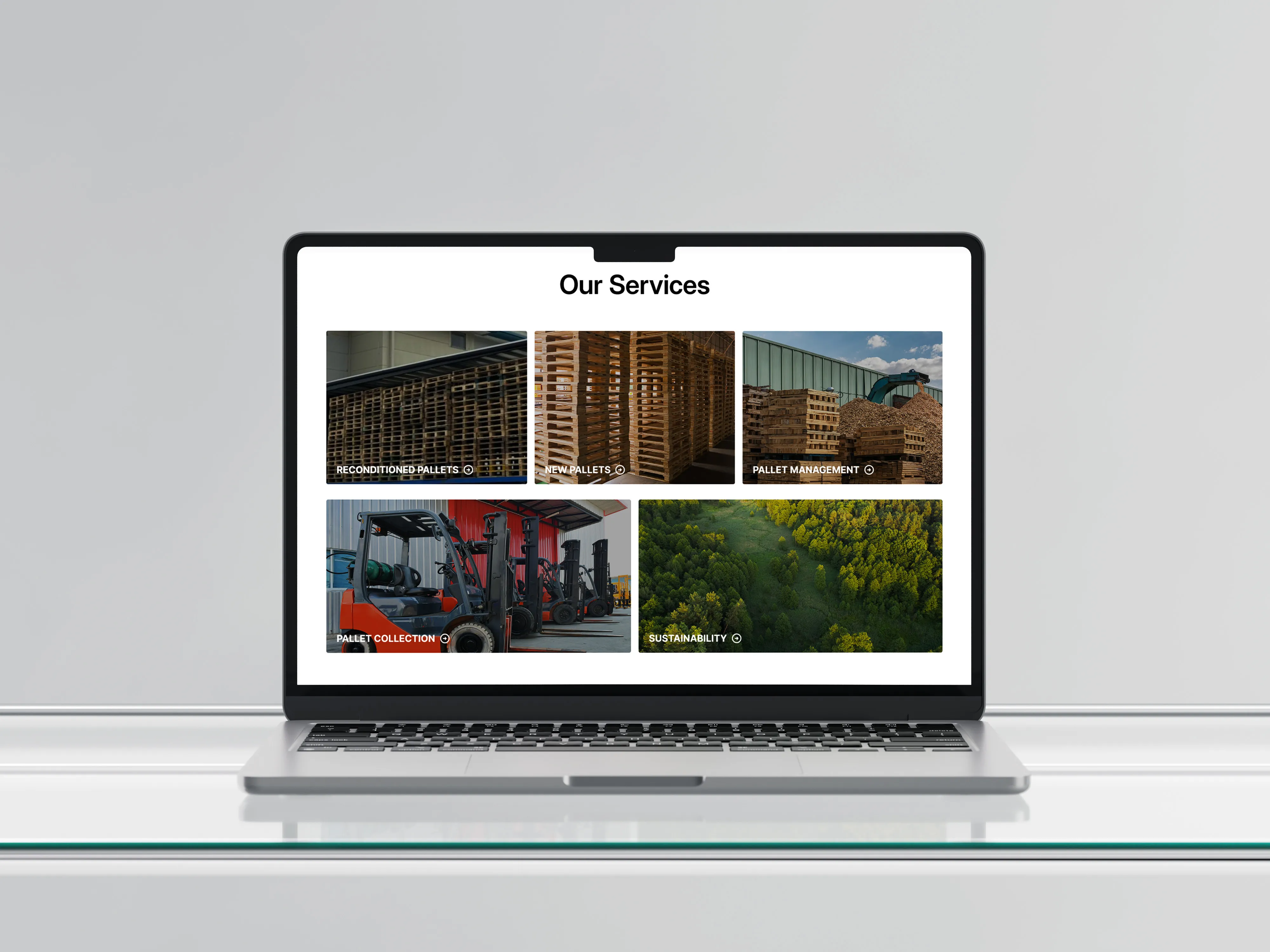 Theaker Pallets website designed by Chapter Two Studios