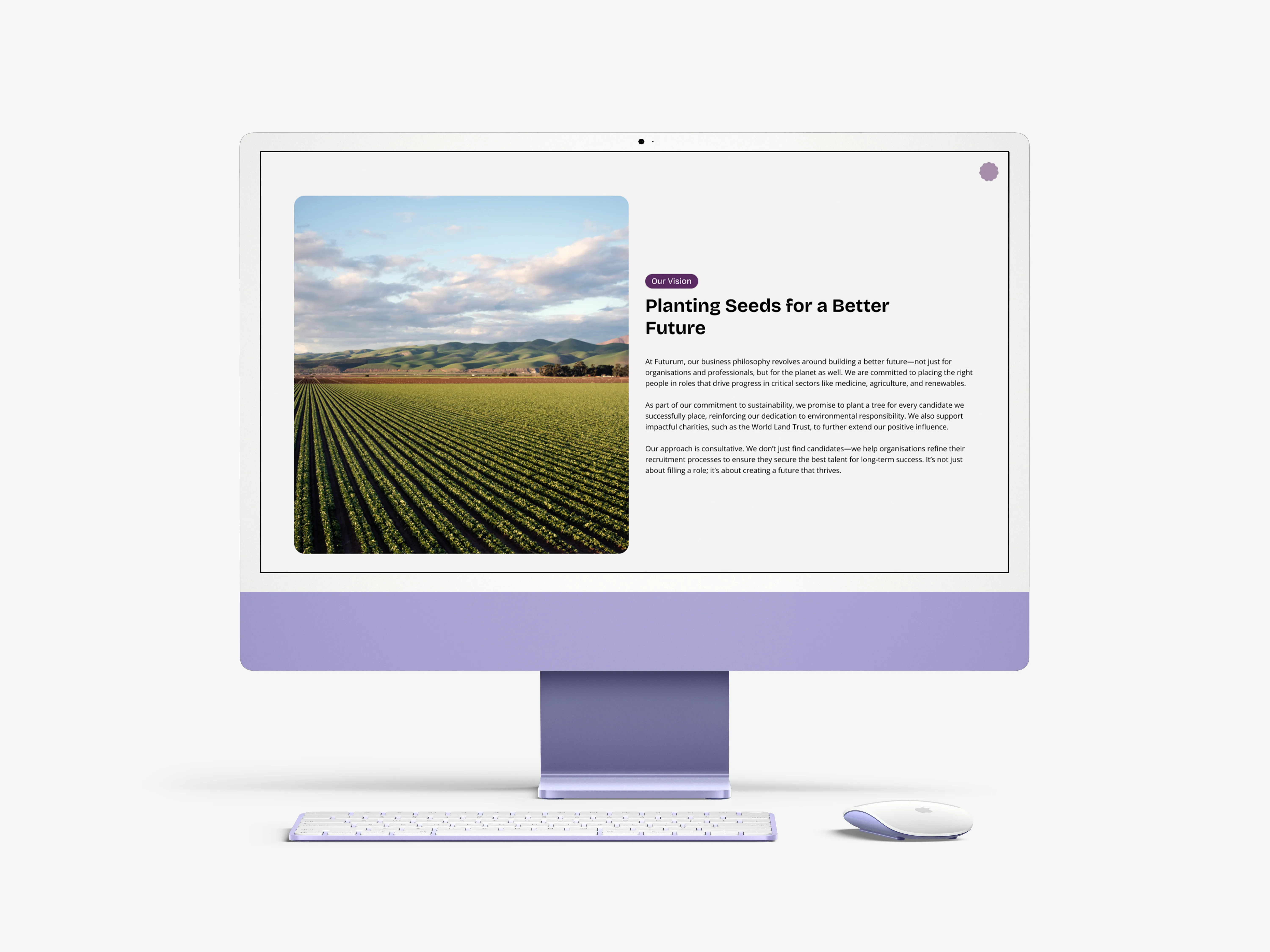 Futurum website designed by Chapter Two Studios