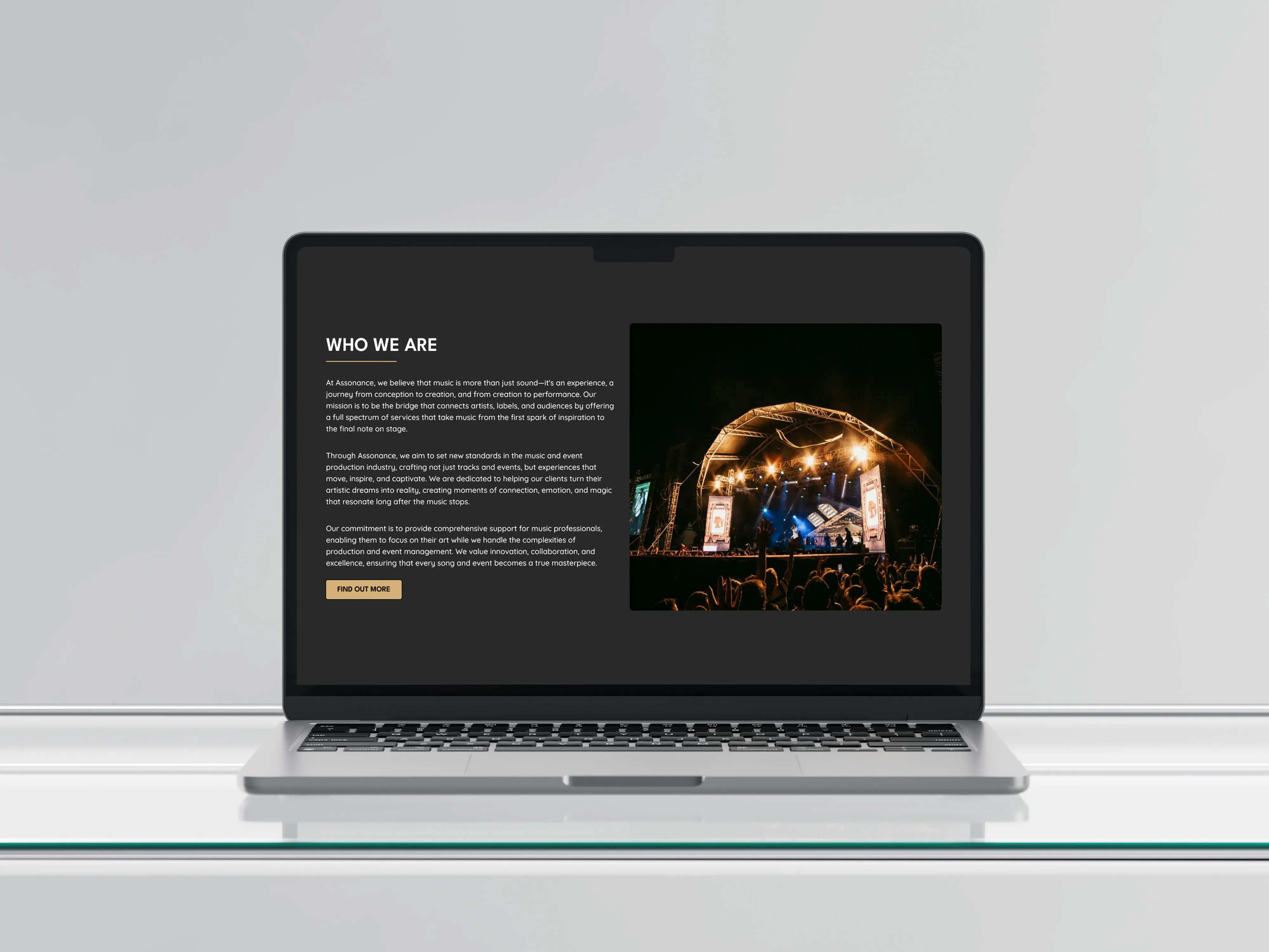 Assonance website designed by Chapter Two Studios