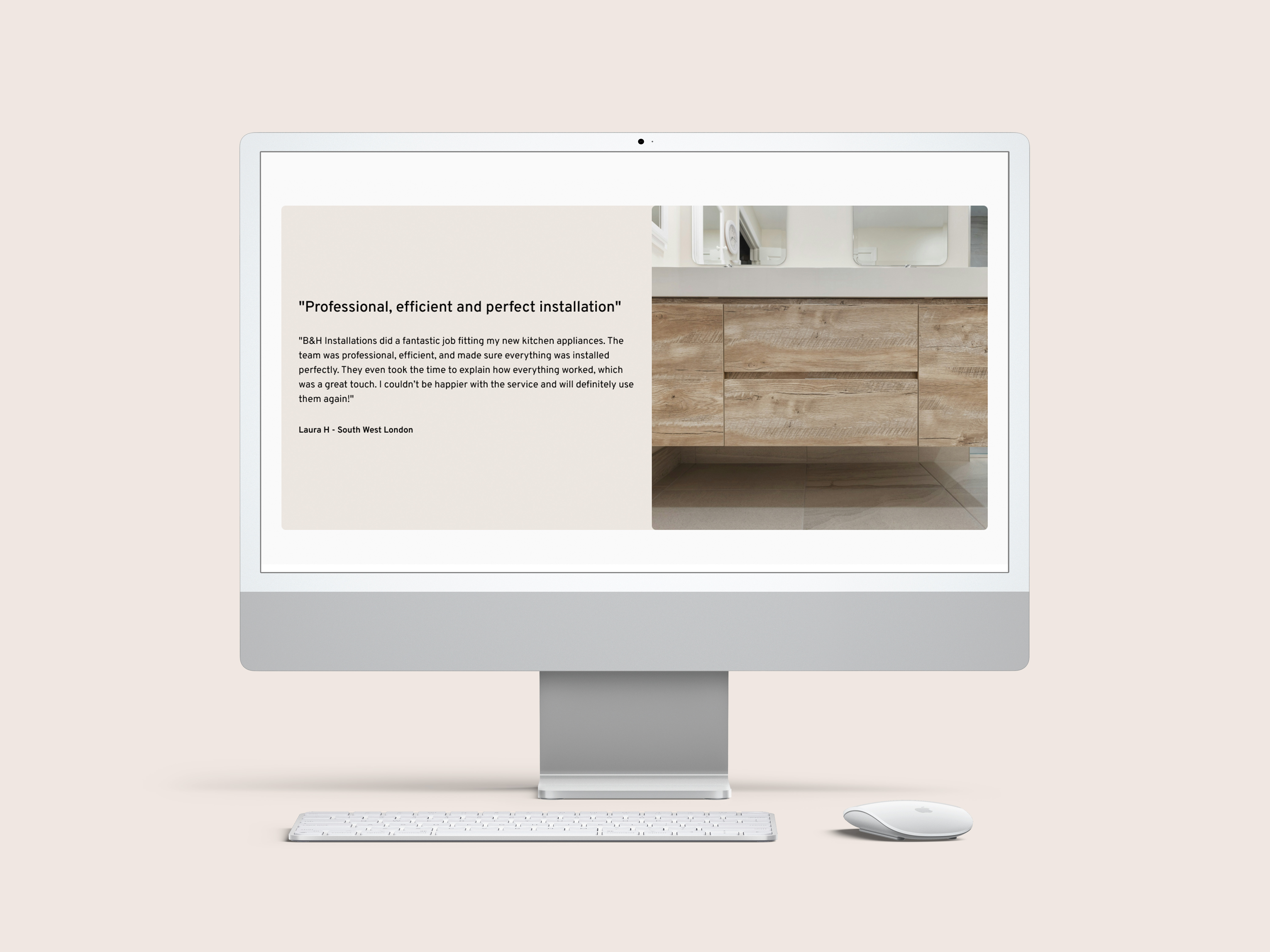 BH Installations website designed by Chapter Two Studios