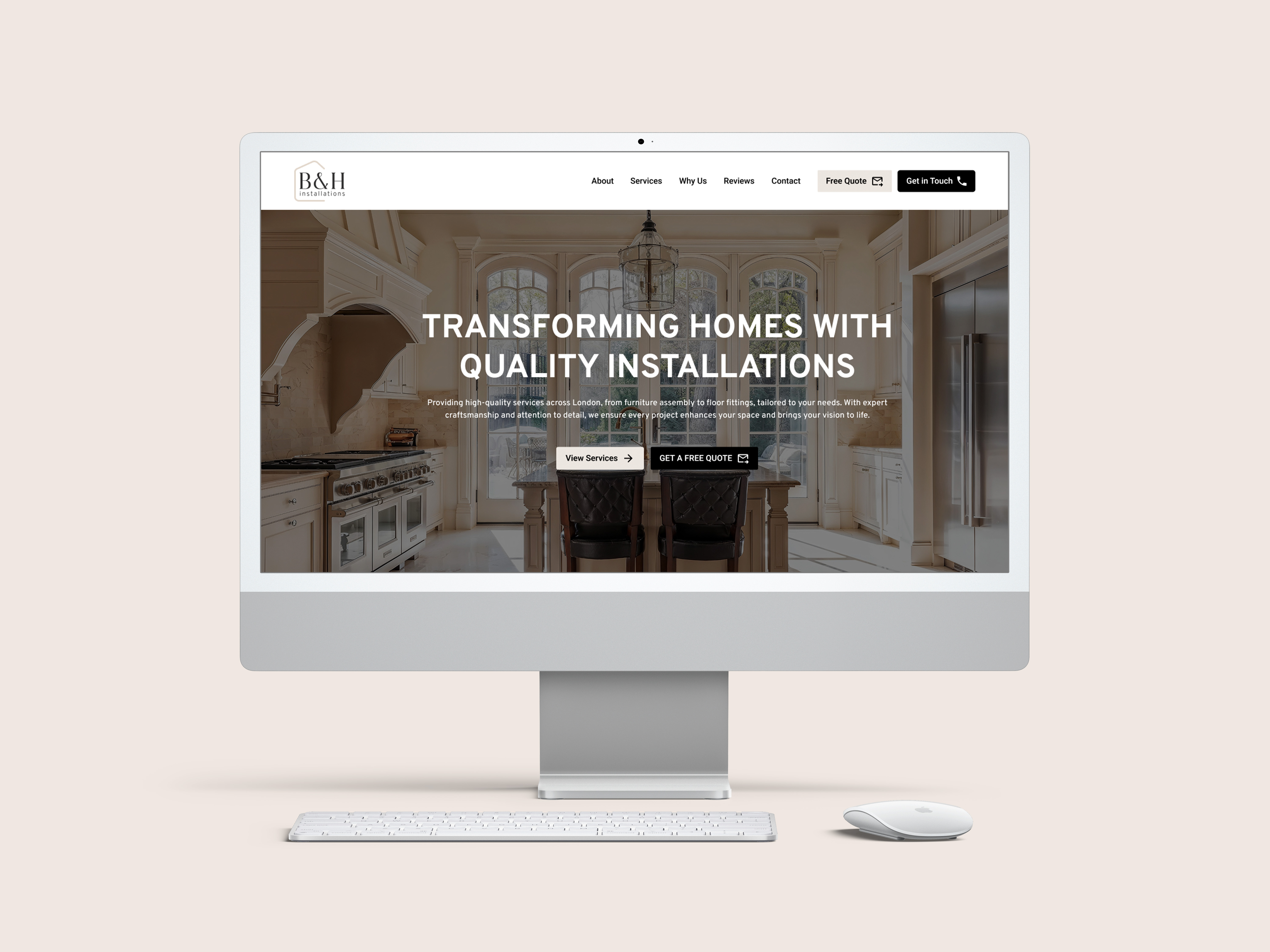 BH Installations website designed by Chapter Two Studios
