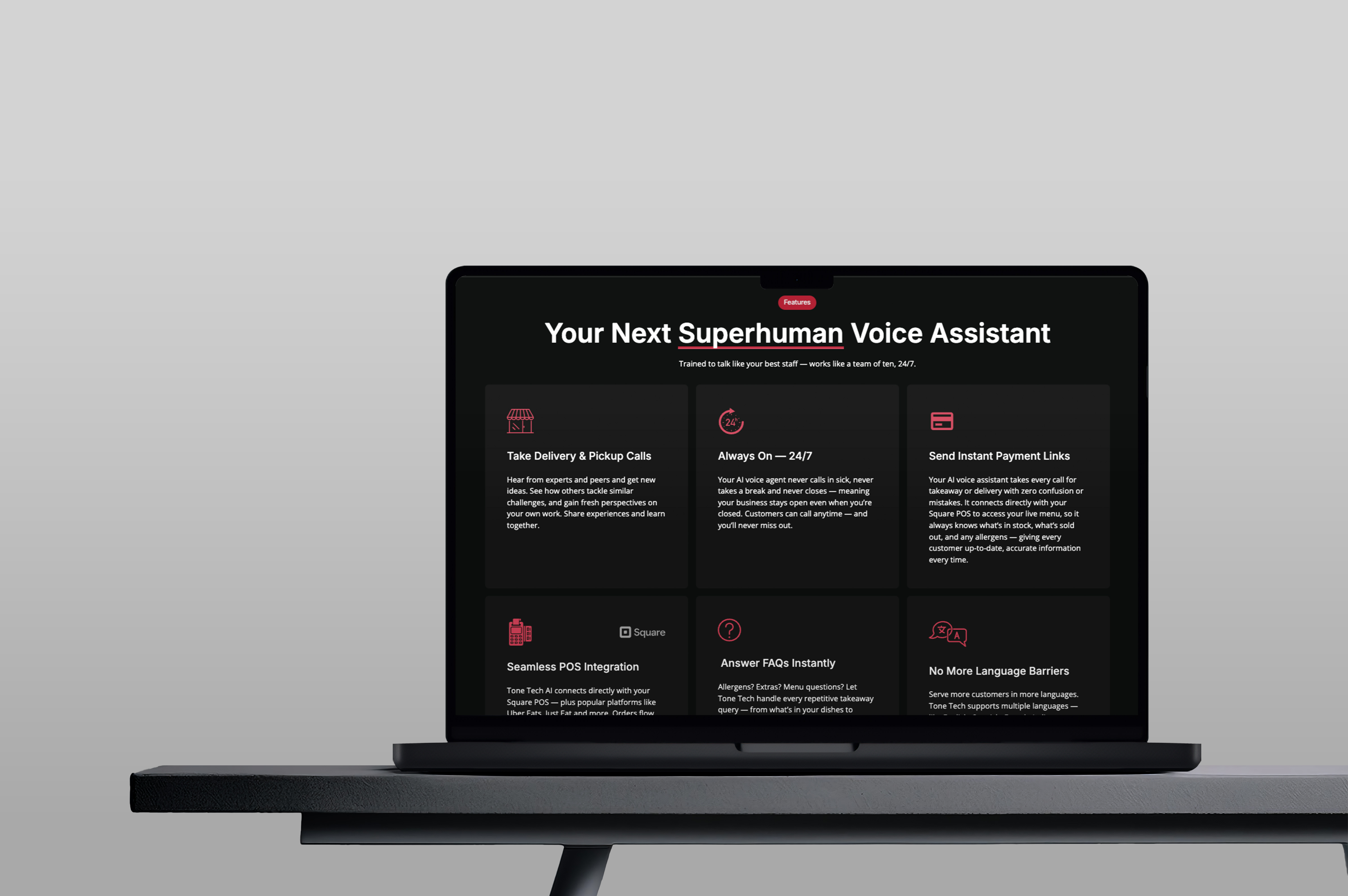 Tone Tech AI website designed by Chapter Two Studios