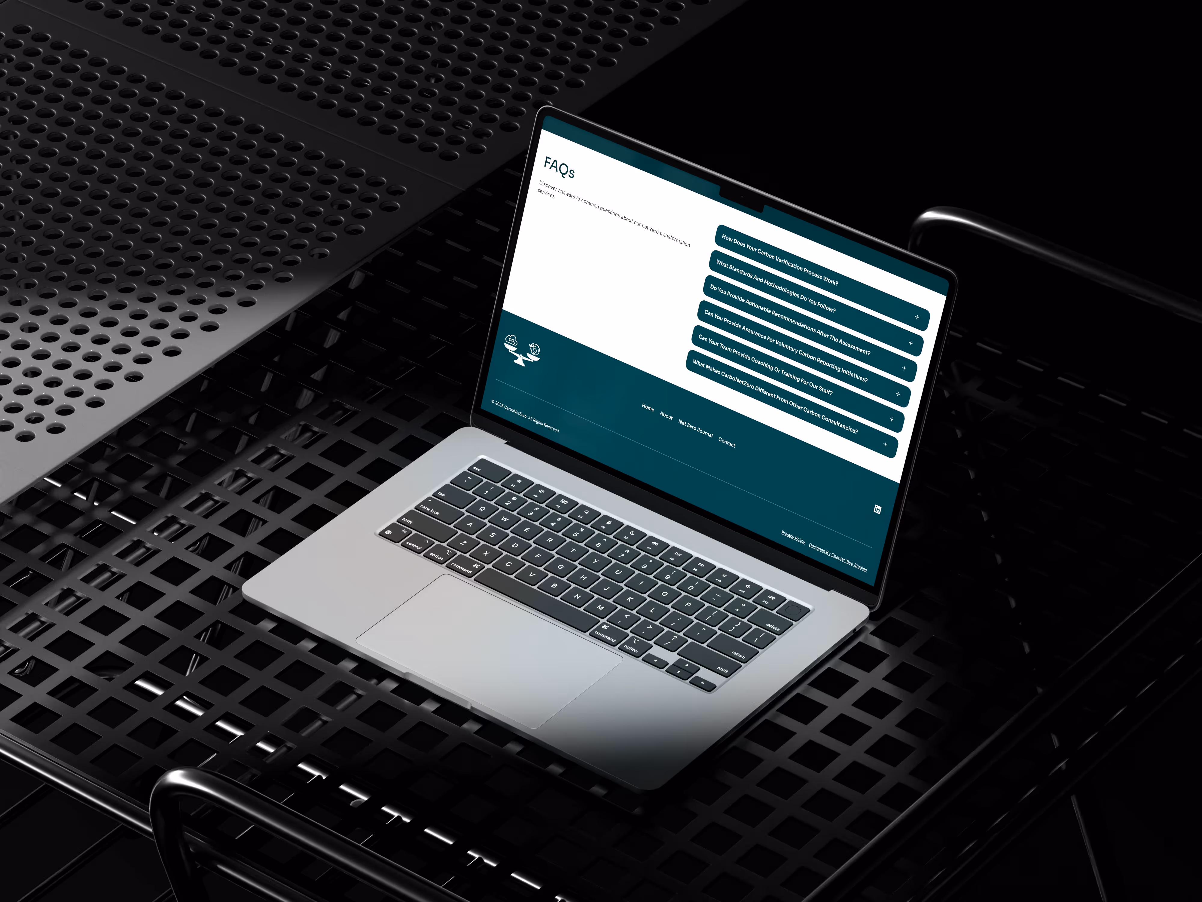 CarboNetZero website designed by Chapter Two Studios