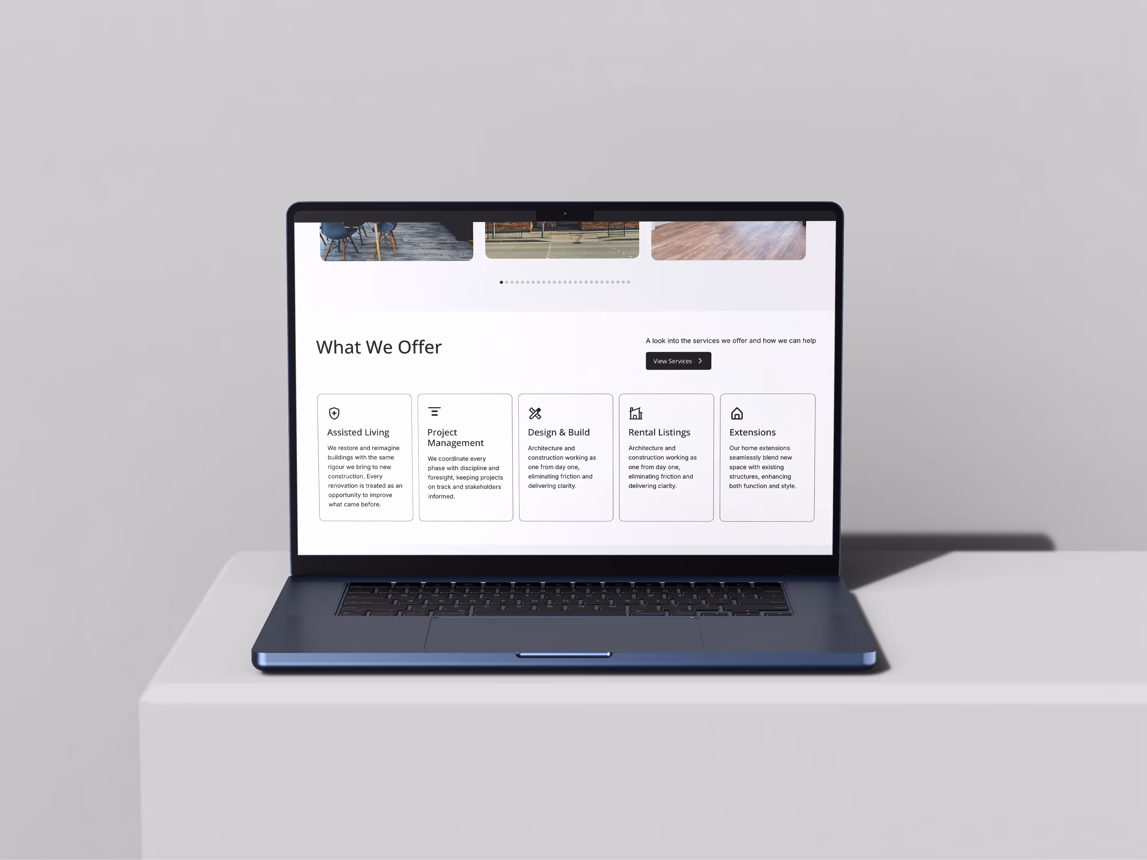 CPD LTD website services section designed by Chapter Two Studios