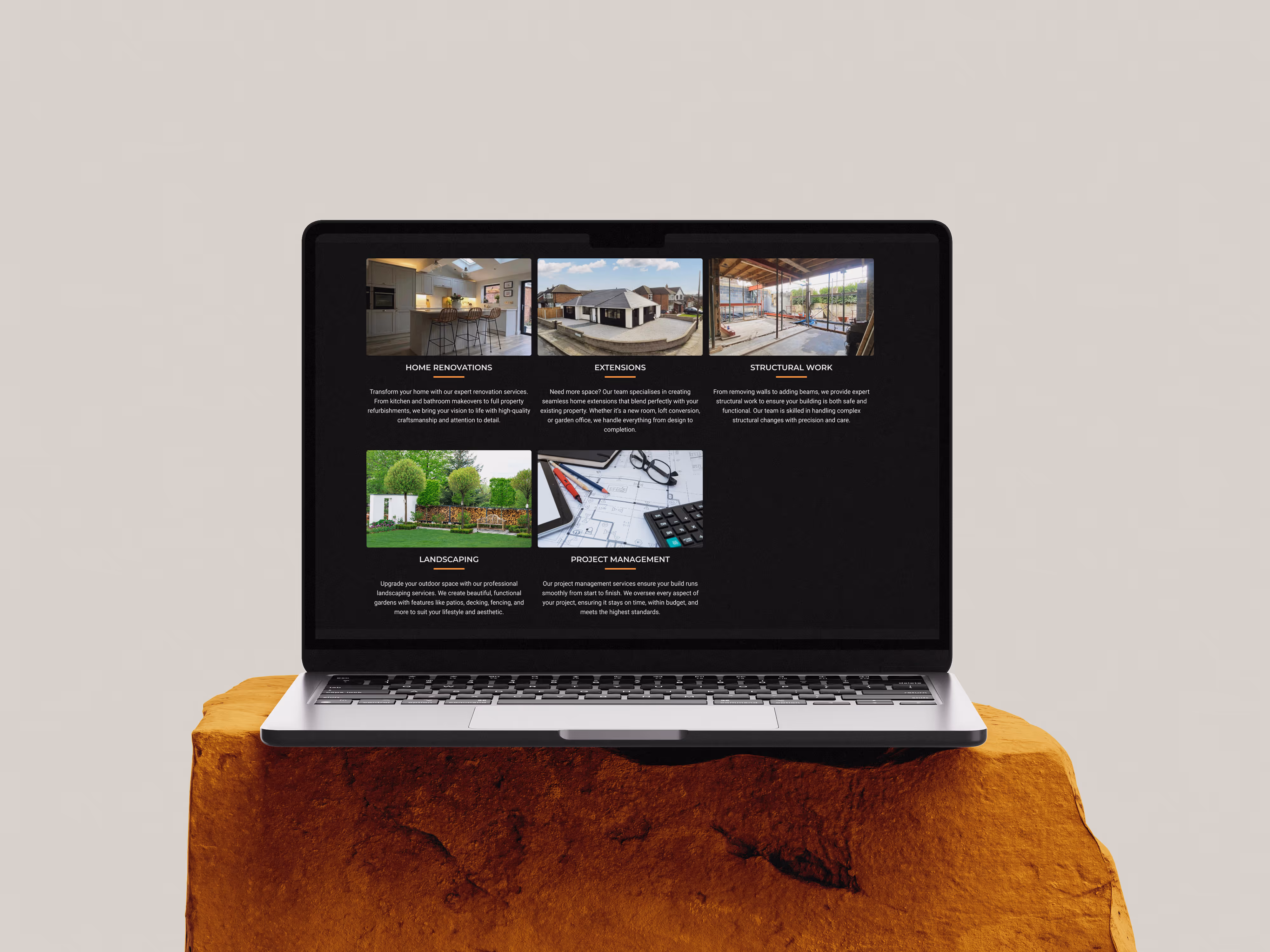 HJ Build Website designed by Chapter Two Studios