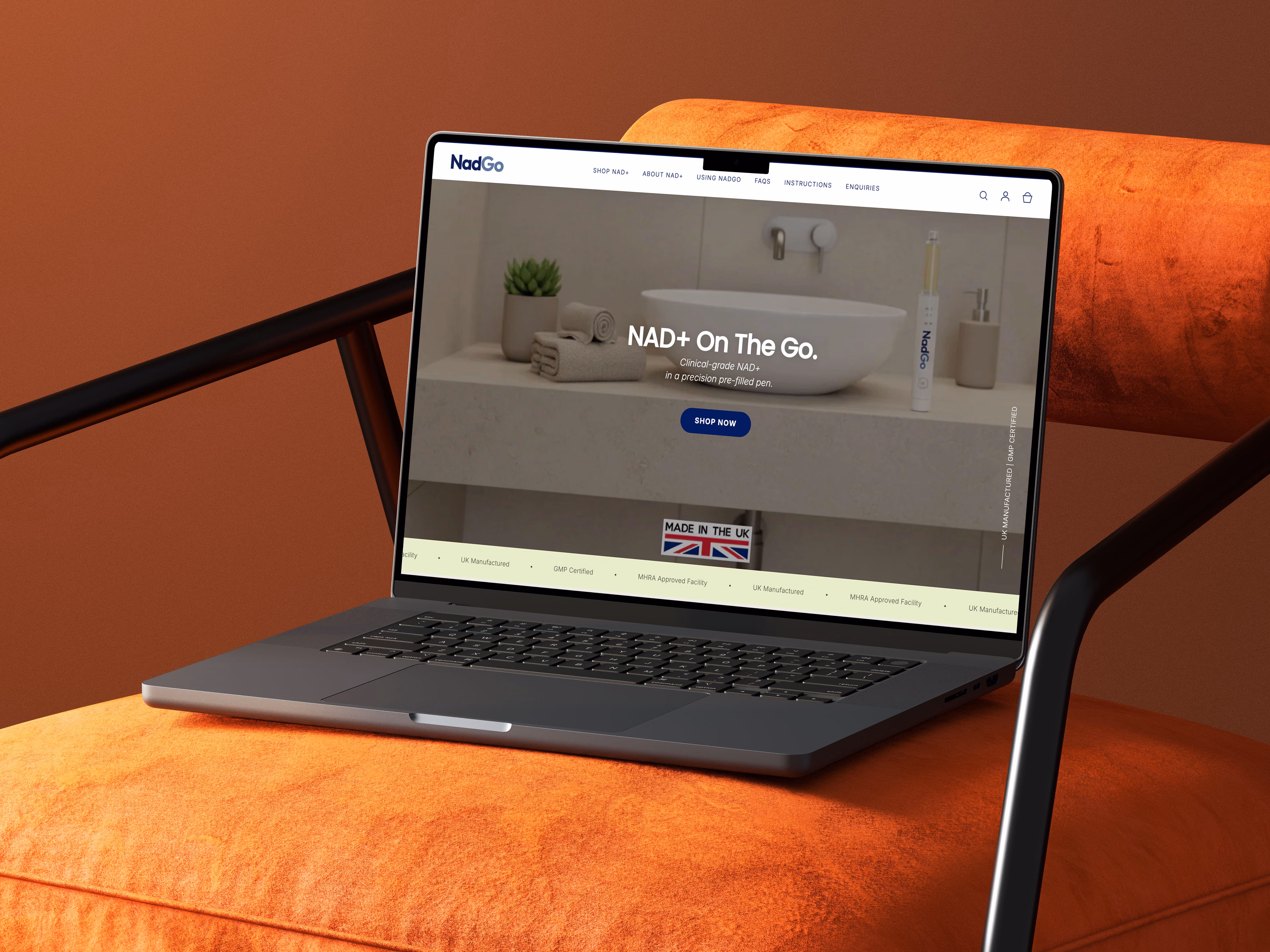 NadGo Shopify Website designed by Chapter Two Studios