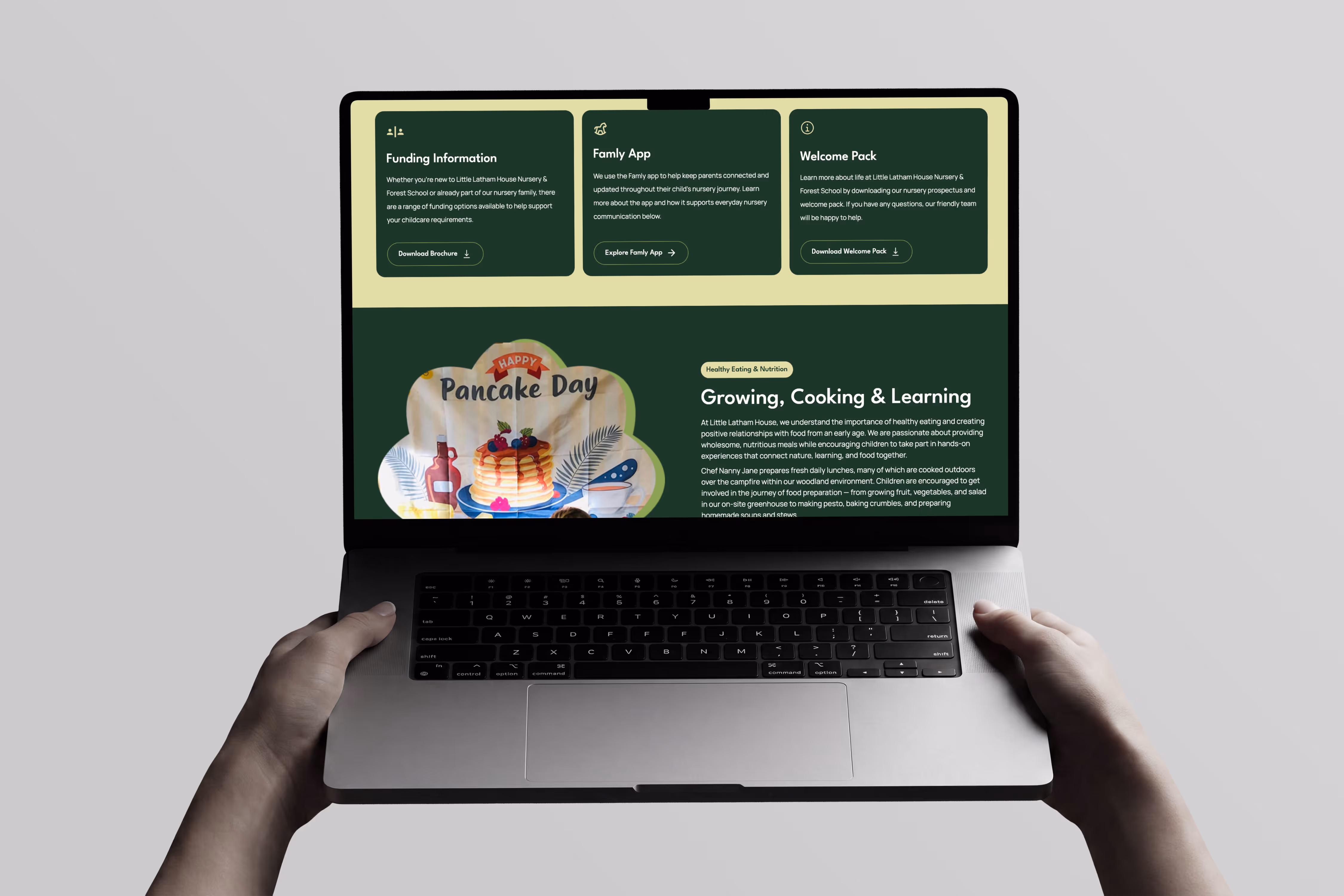 Little latham house website desinged by Chapter Two Studios