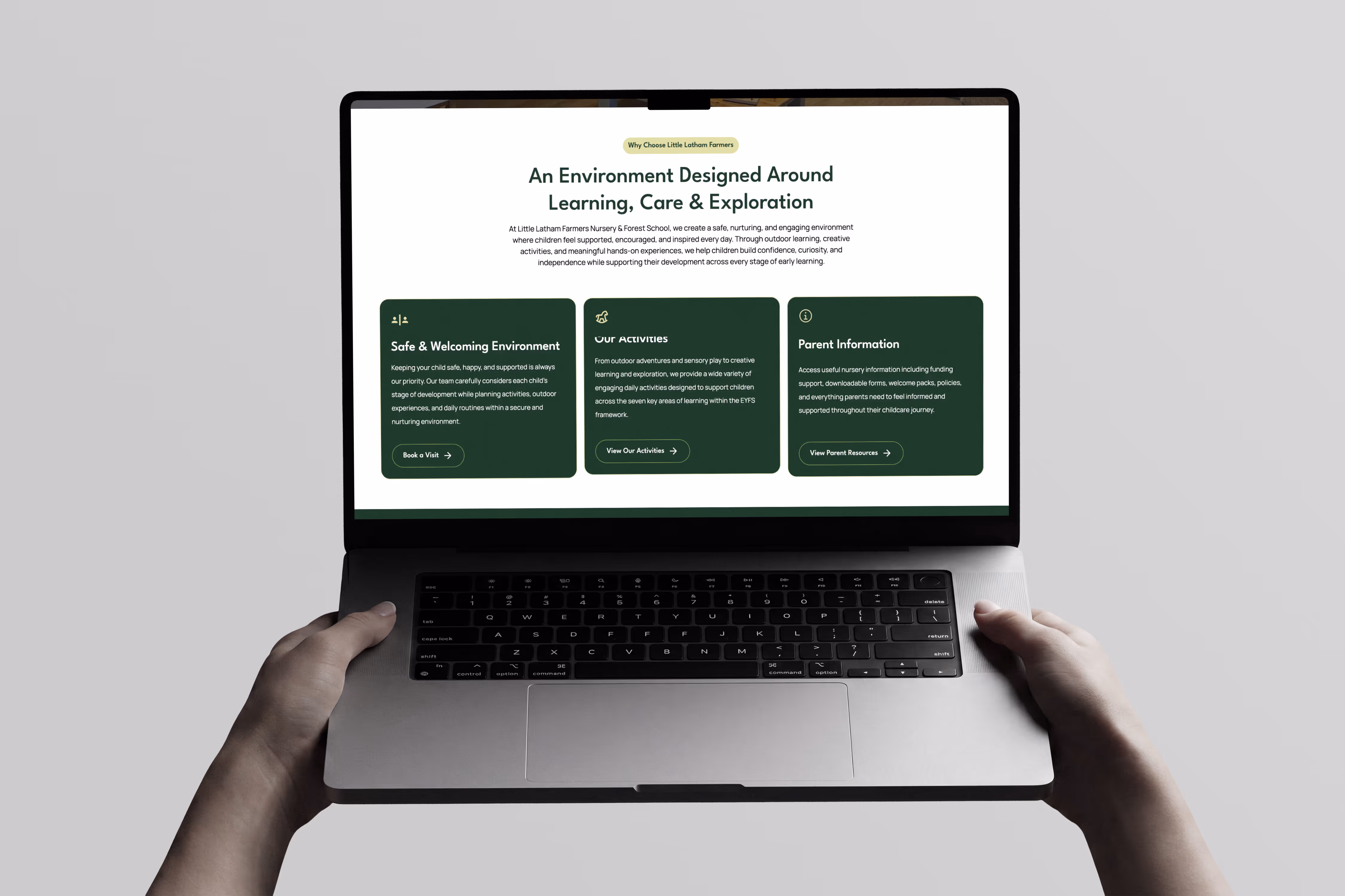 Little latham house website desinged by Chapter Two Studios