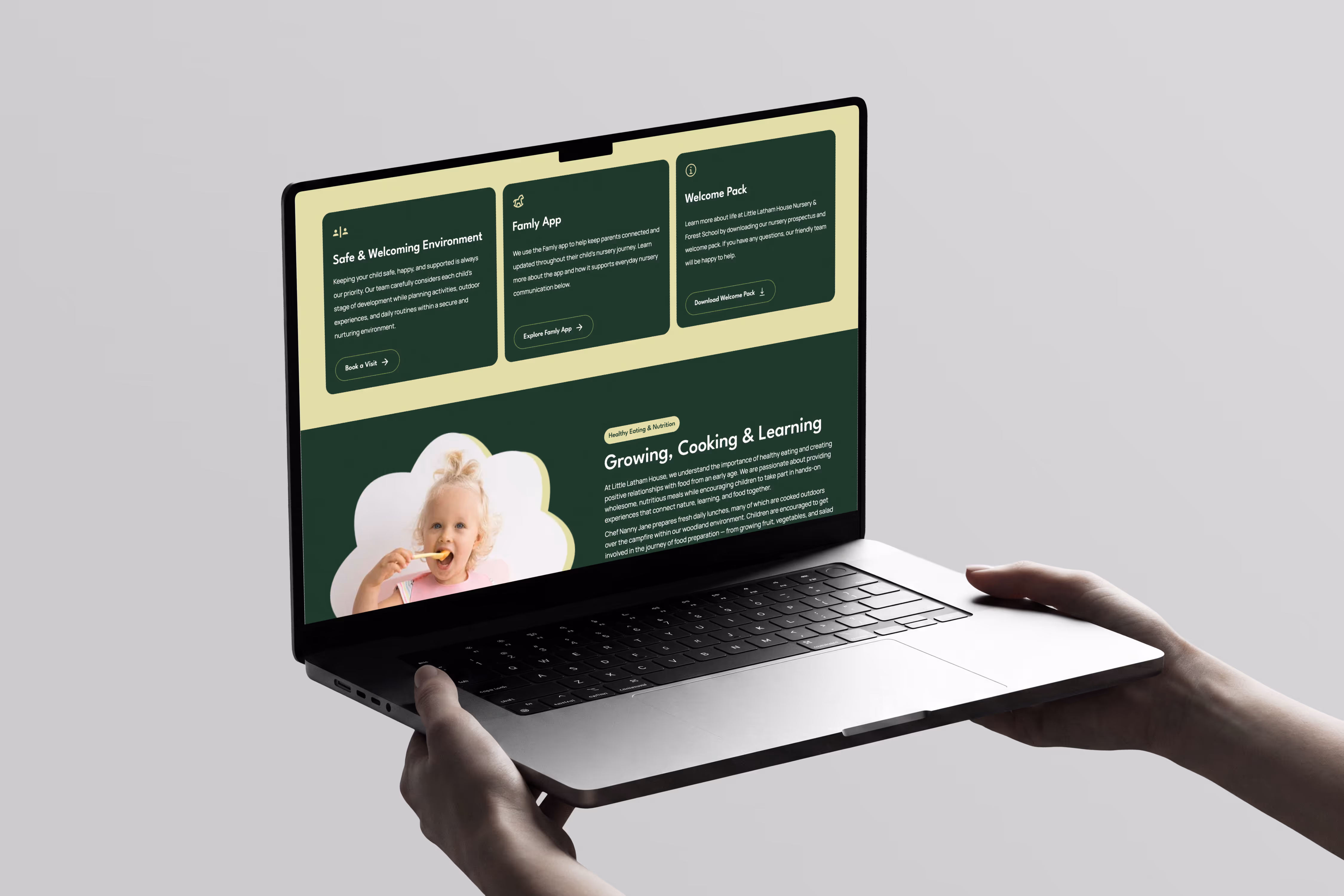 Little latham house website desinged by Chapter Two Studios