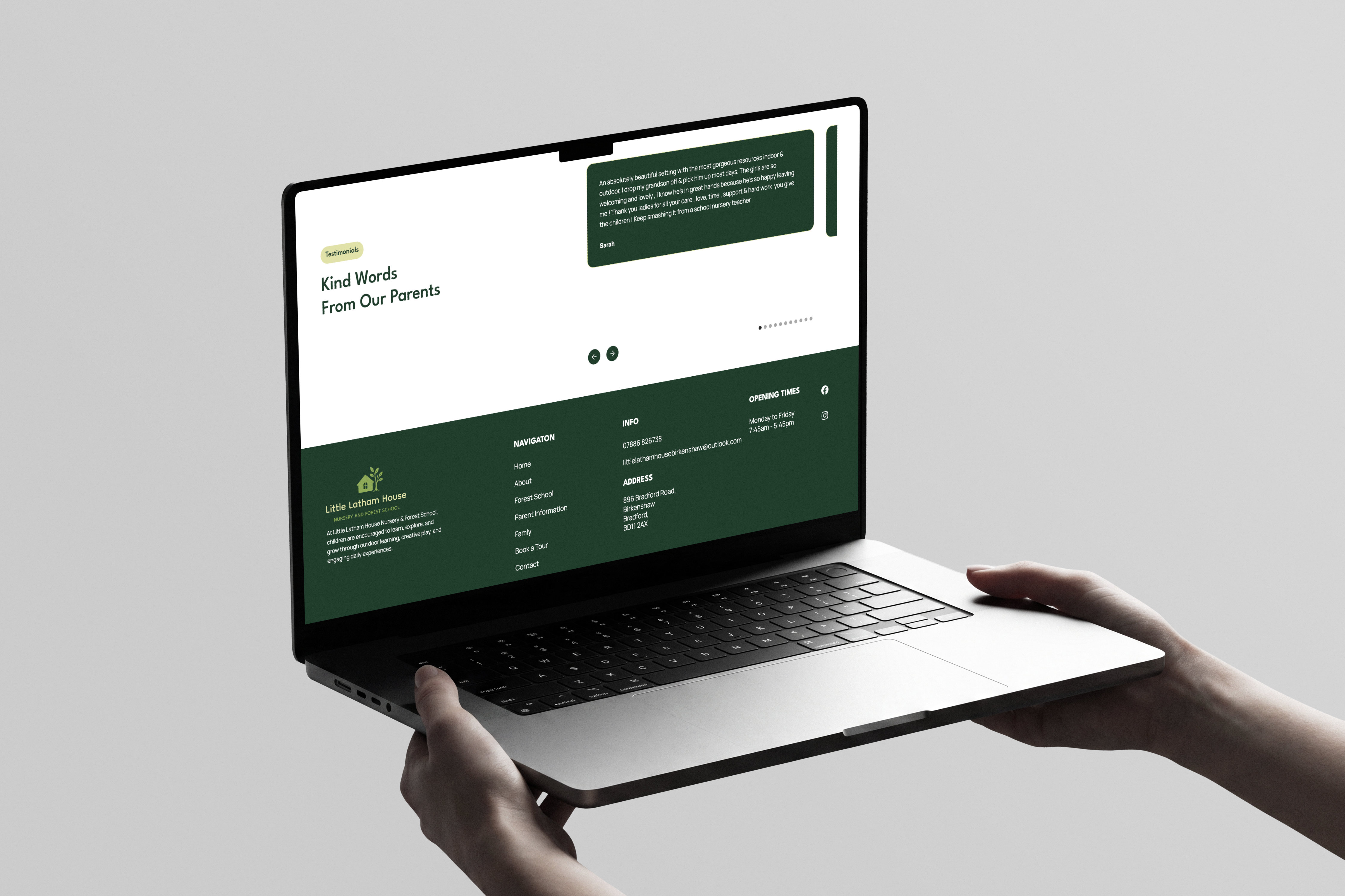 Little latham house website desinged by Chapter Two Studios