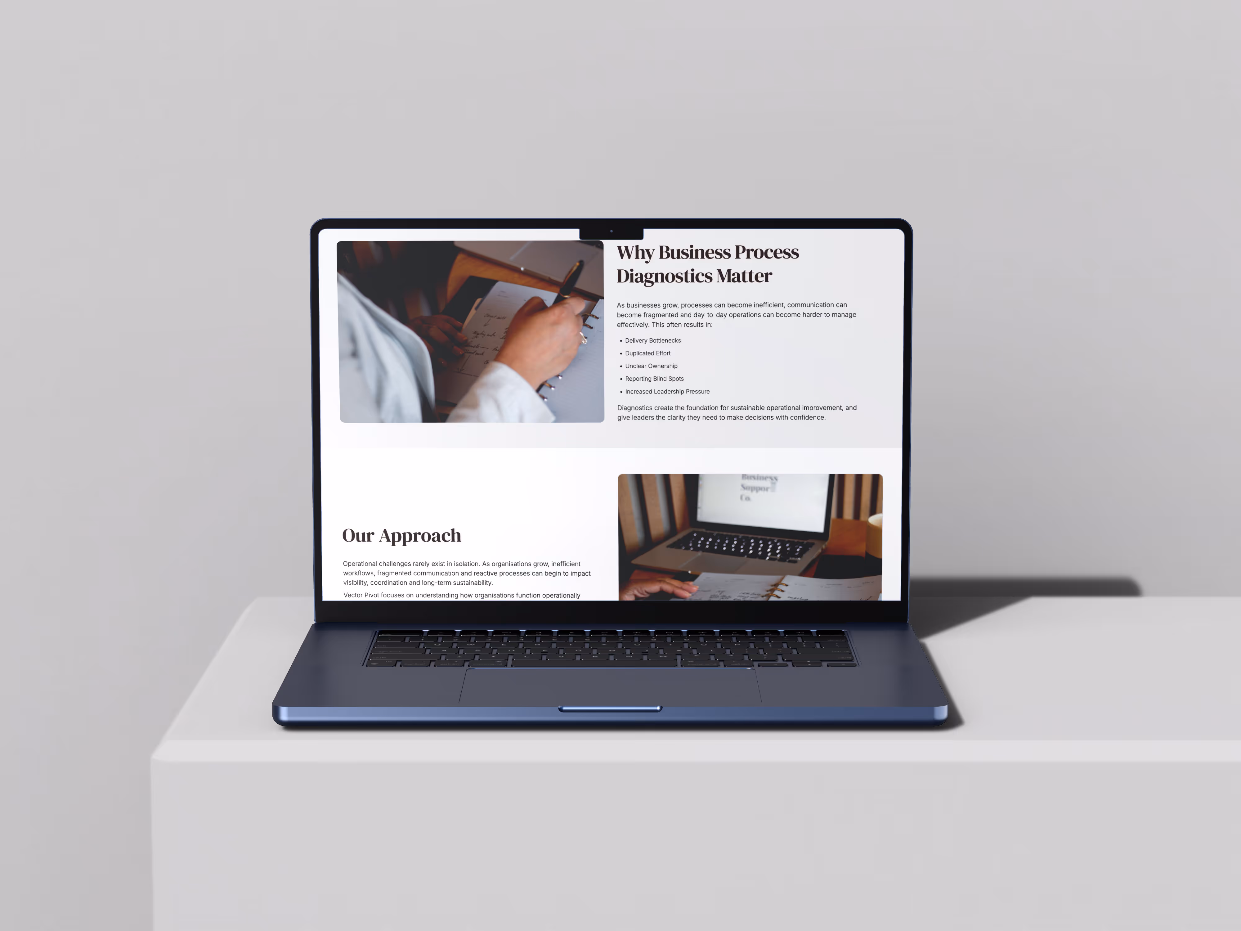 Vector pivot co website designed by Chapter Two Studios