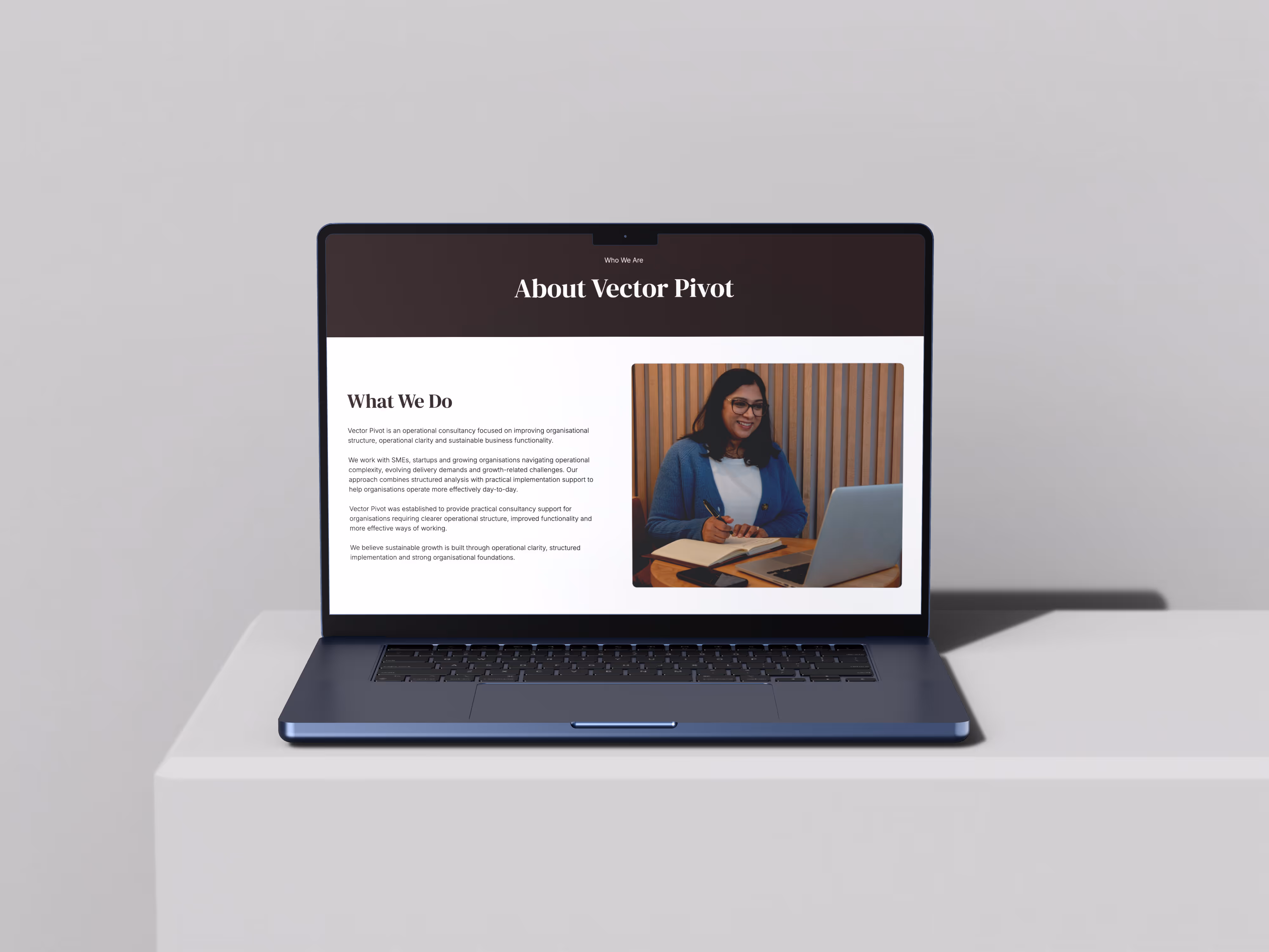 Vector pivot co website designed by Chapter Two Studios