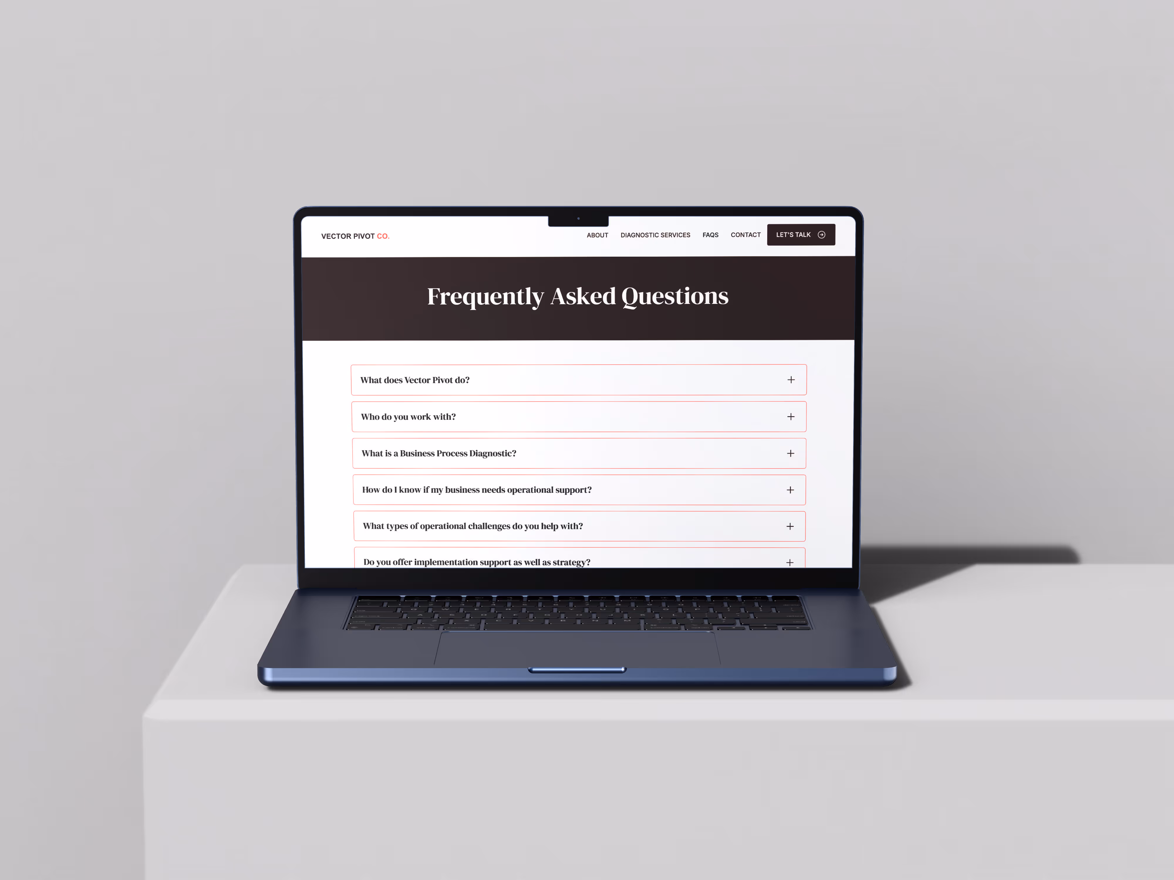 Vector pivot co website designed by Chapter Two Studios